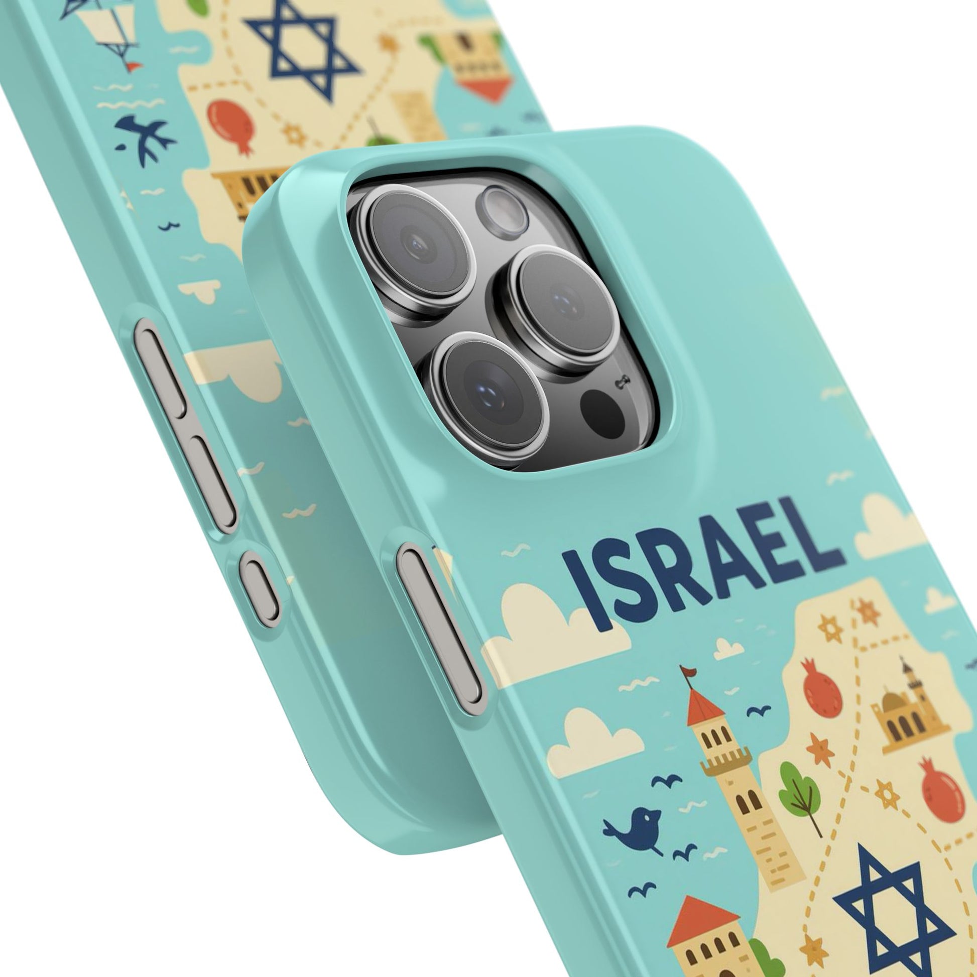 Map of Israel Slim Phone Cases - American Zionist