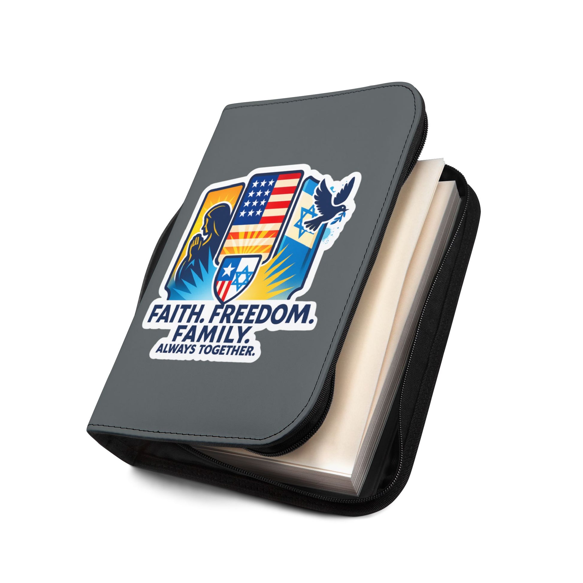 Faith Freedom Family Bible Cover - American Zionist