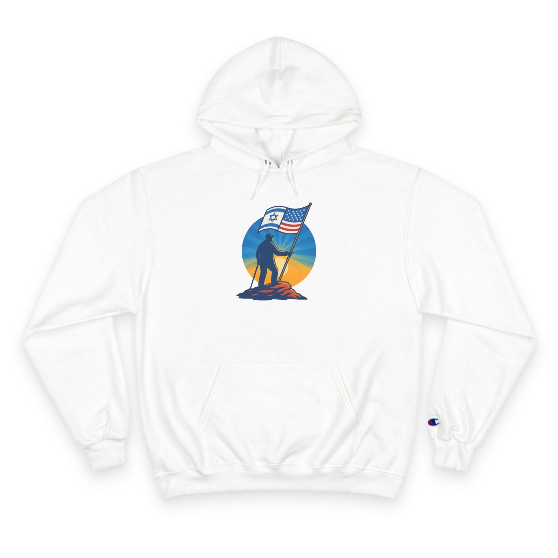 Grandpa Stands Tall Champion Hoodie - American Zionist