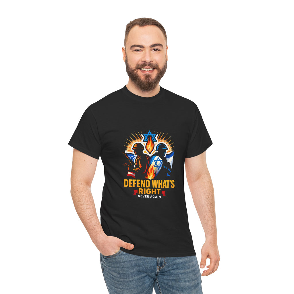 Defend Whats Right Unisex Heavy Cotton Tee - American Zionist