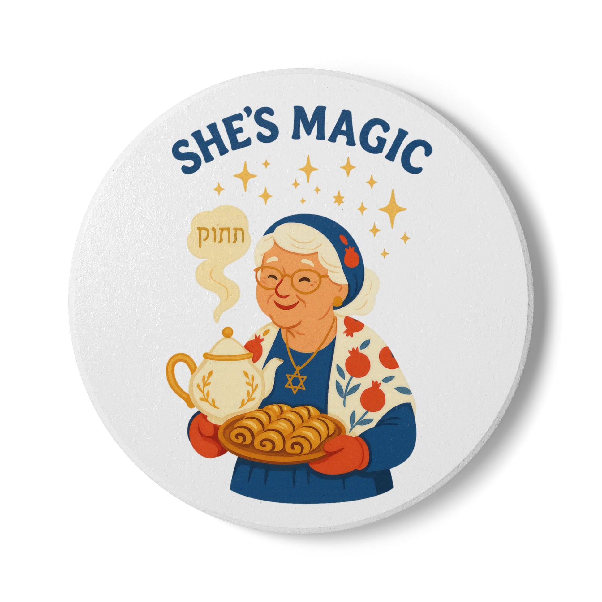 Grandma Magic Ceramic Coaster - American Zionist