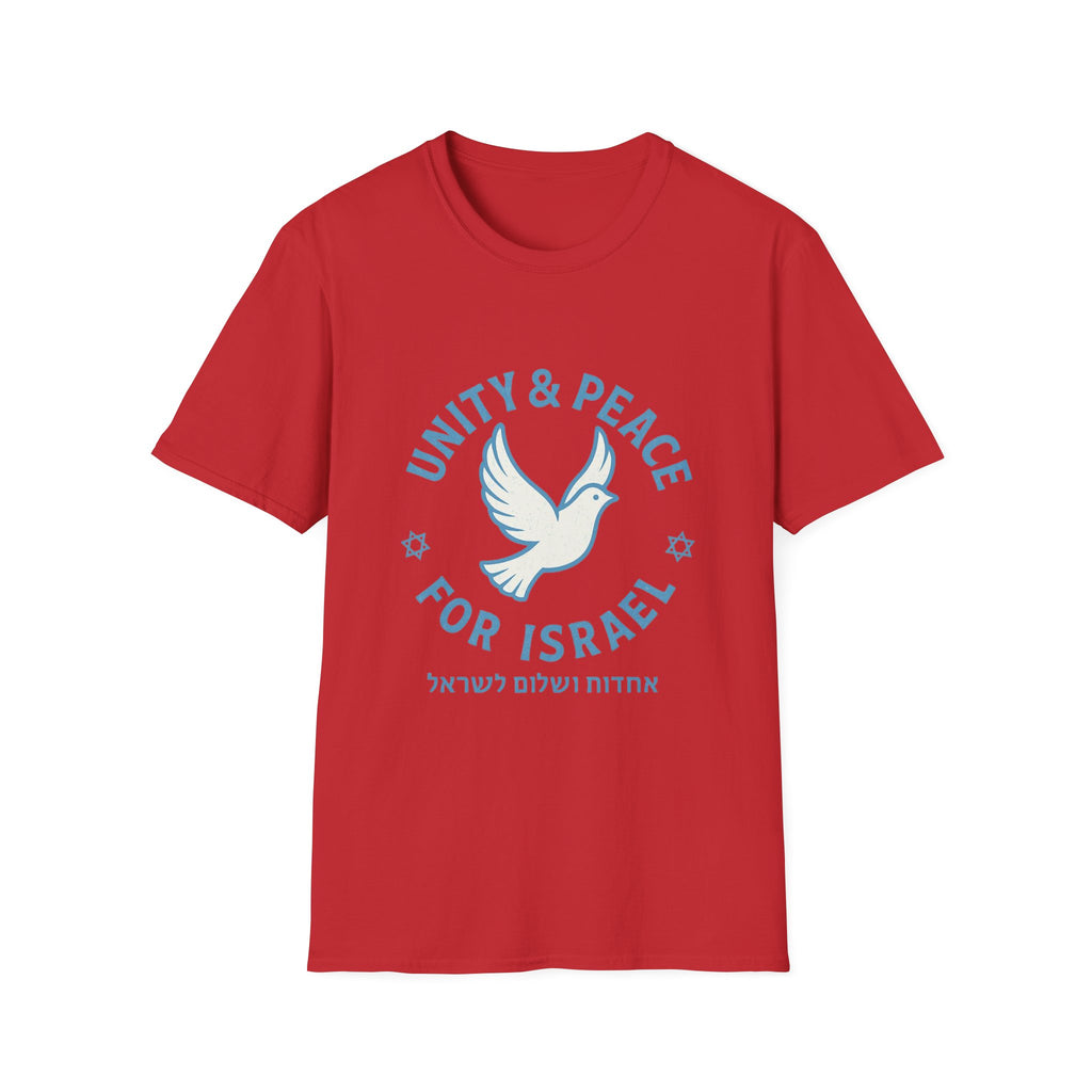 Unity Peace For Israel Unisex Softstyle T-Shirt - American Zionist