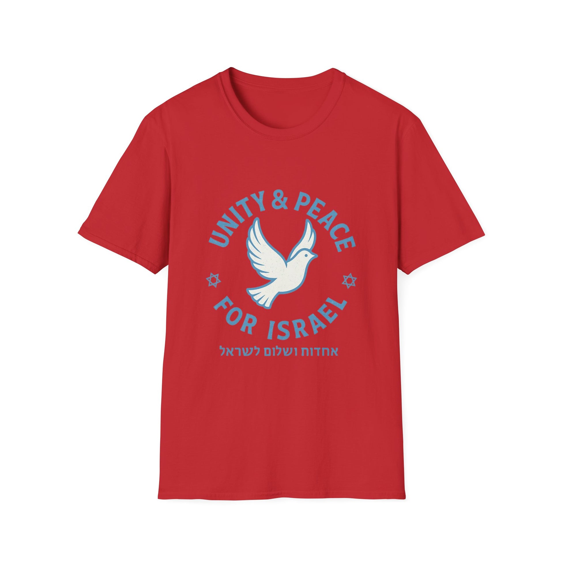 Unity Peace For Israel Unisex Softstyle T-Shirt - American Zionist