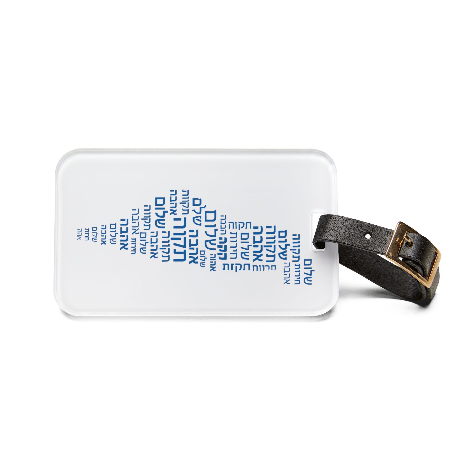 Hebrew Letters Luggage Tag - American Zionist
