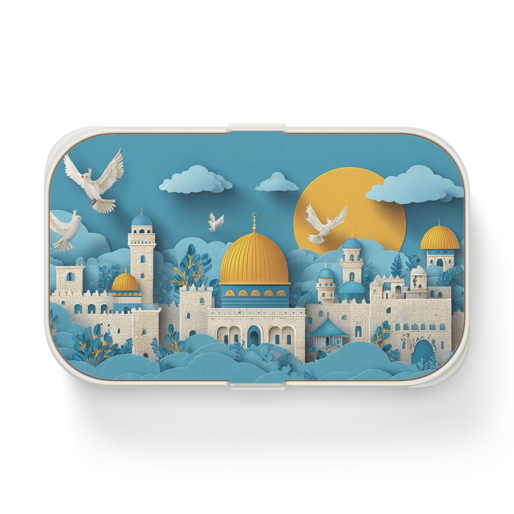 Golden Jerusalem Dreams Bento Lunch Box - American Zionist