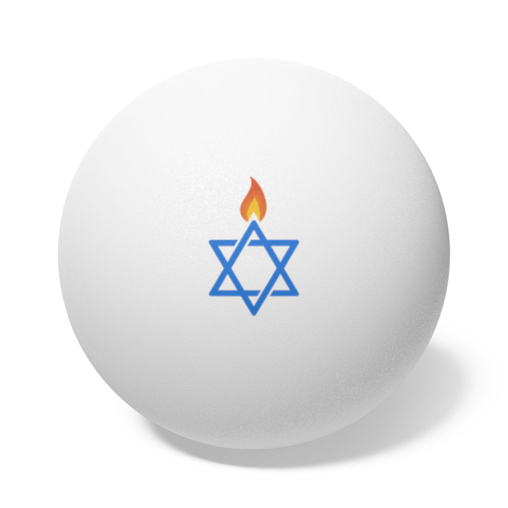 Fire Stars Of David Table Tennis Balls, 6pcs - American Zionist