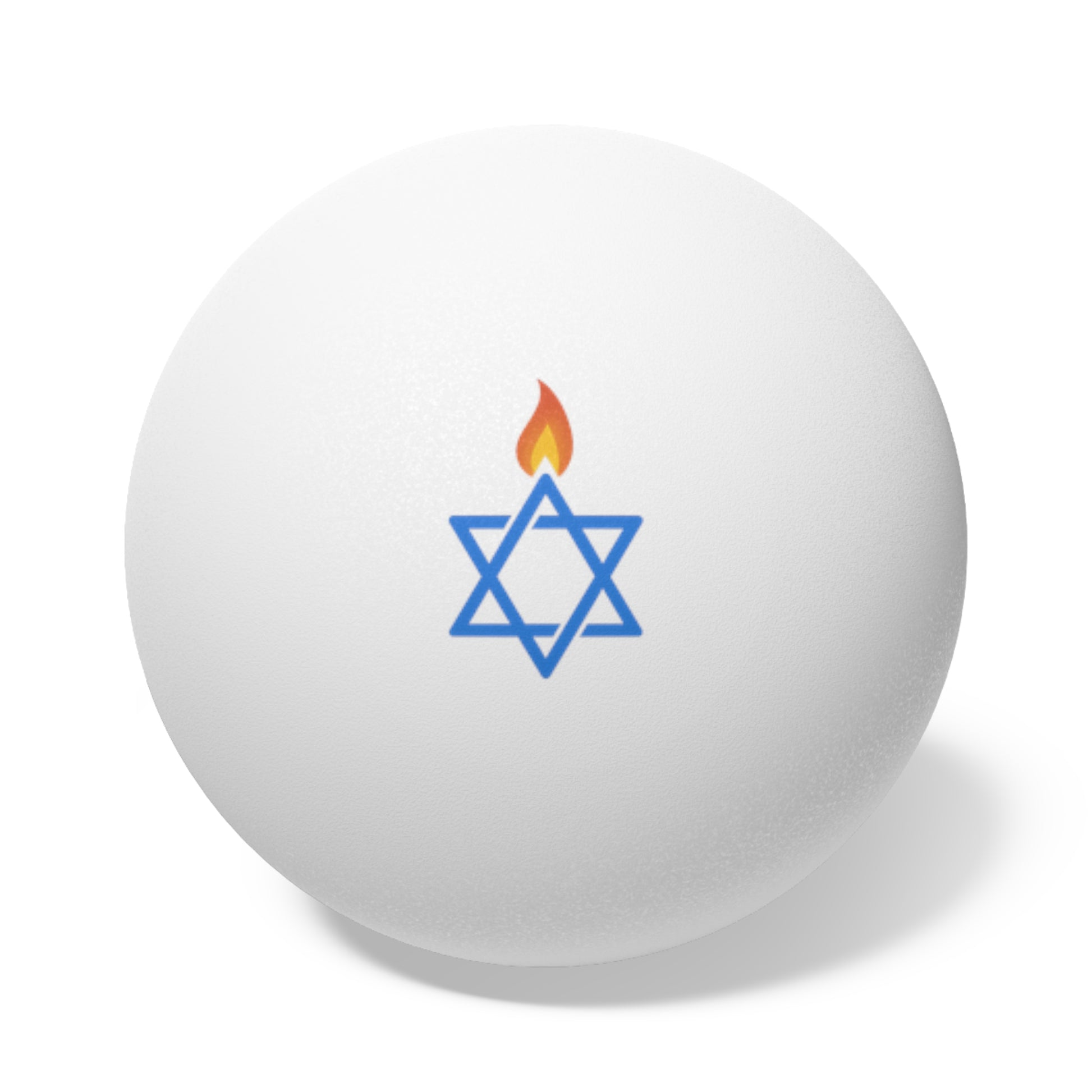 Fire Stars Of David Table Tennis Balls, 6pcs - American Zionist