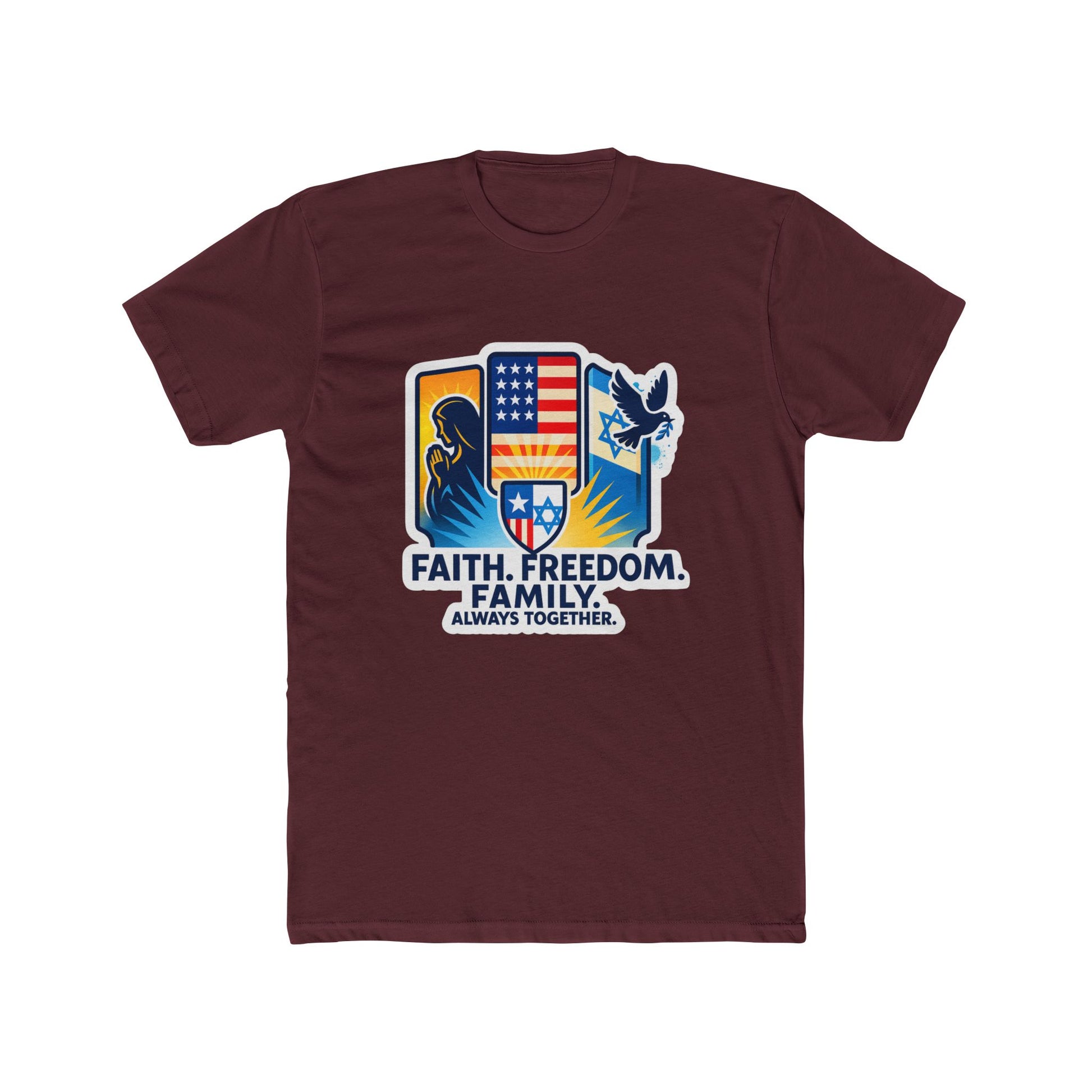 Faith Freedom Family Unisex Cotton Crew Tee - American Zionist