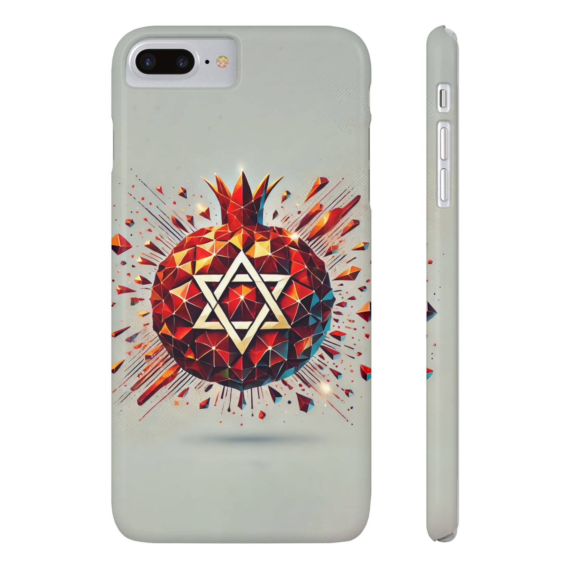Pomegranate Star of David Slim Phone Cases - American Zionist