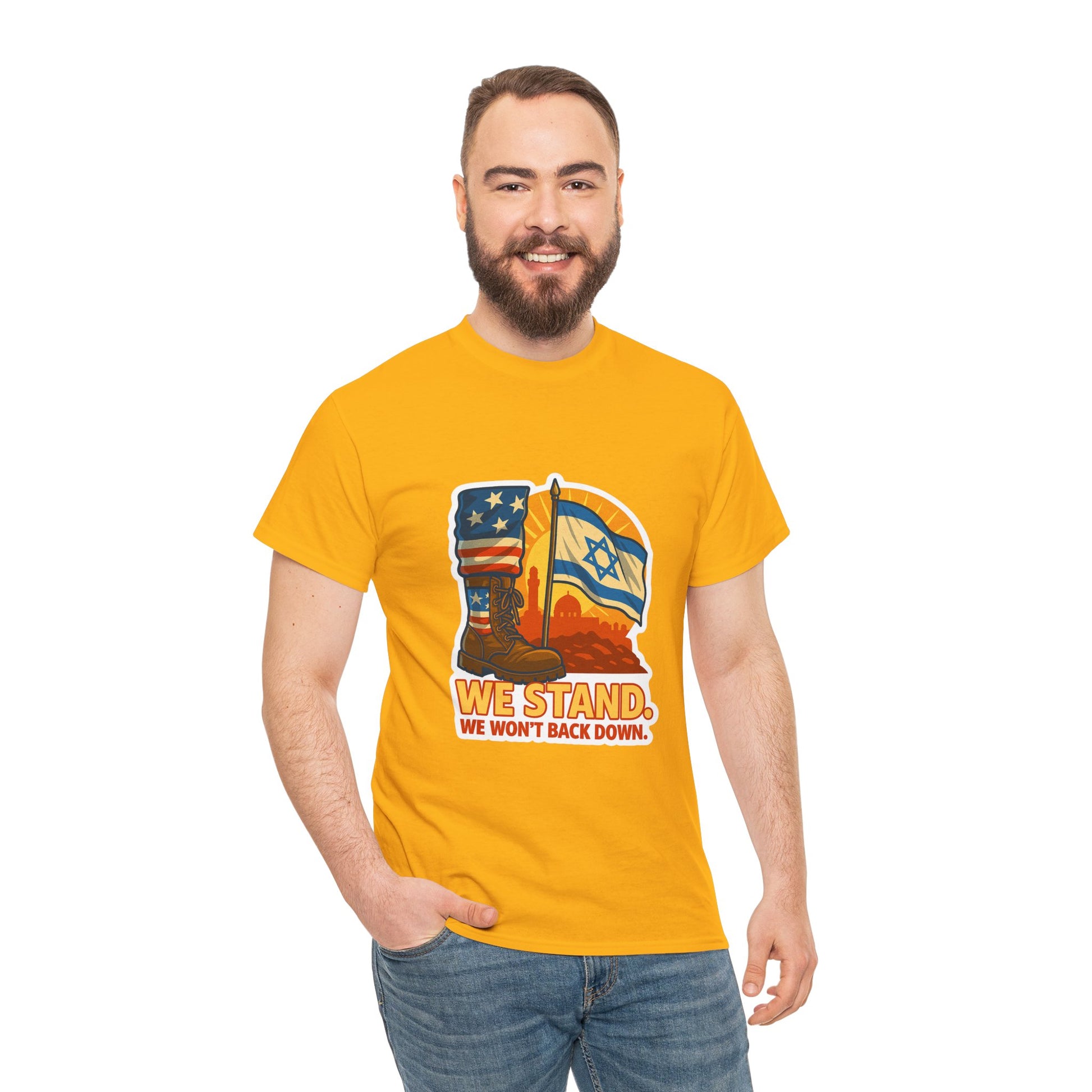 We Stand Unisex Heavy Cotton Tee - American Zionist