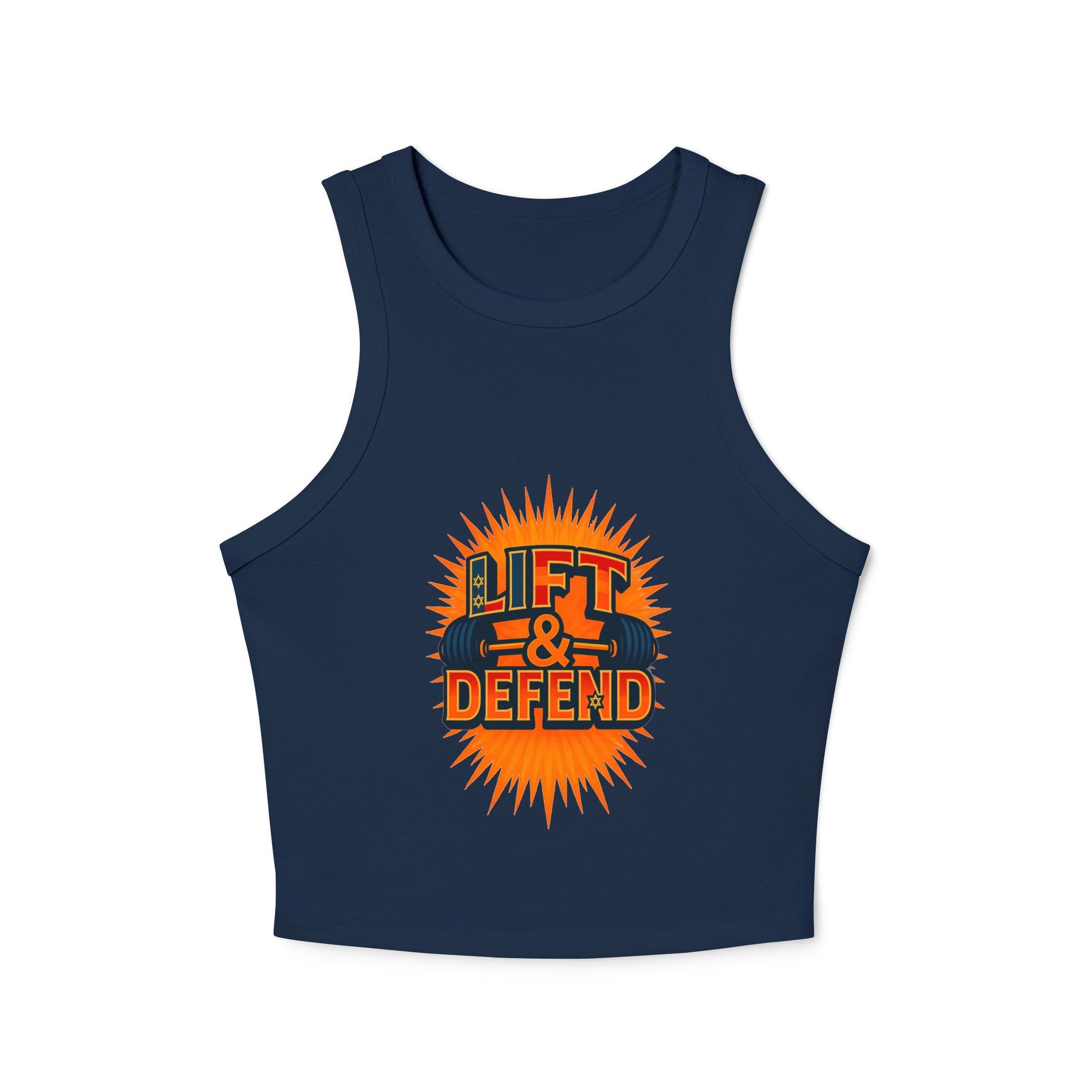 Lift Defend Women's Micro Rib Racer Tank Top - American Zionist