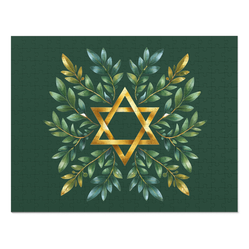 Wreath Star of David Jigsaw Puzzle with Tin - American Zionist