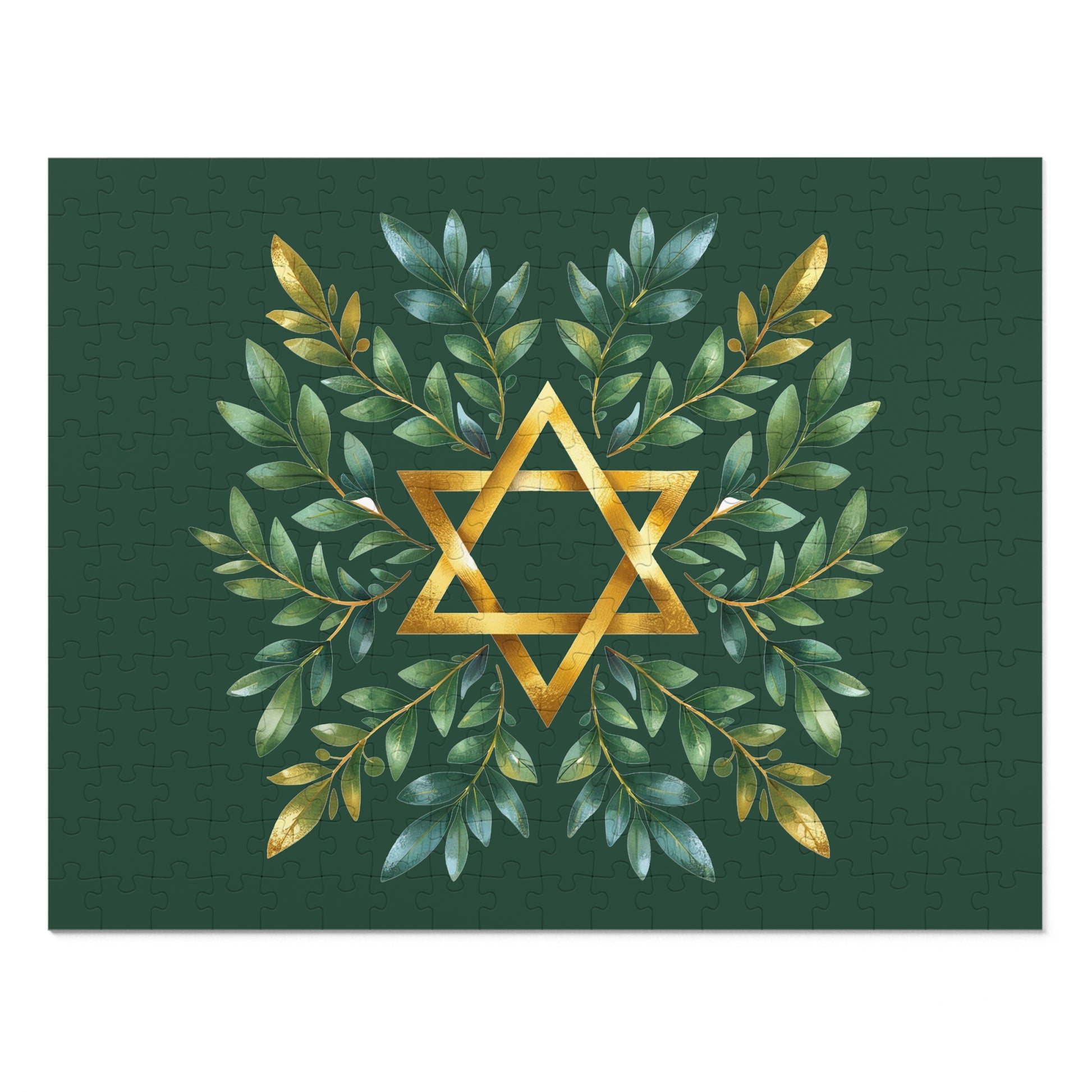 Wreath Star of David Jigsaw Puzzle with Tin - American Zionist