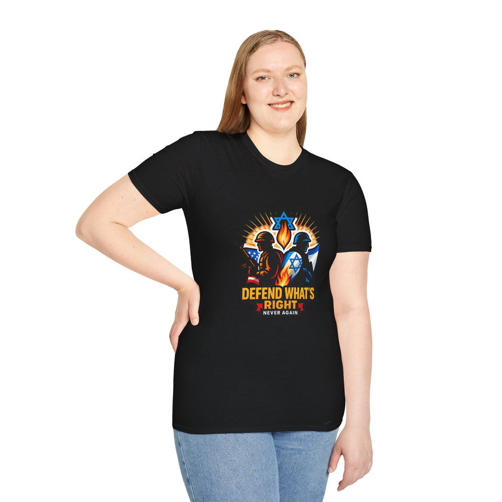 Defend What's Right Unisex Softstyle T-Shirt - American Zionist