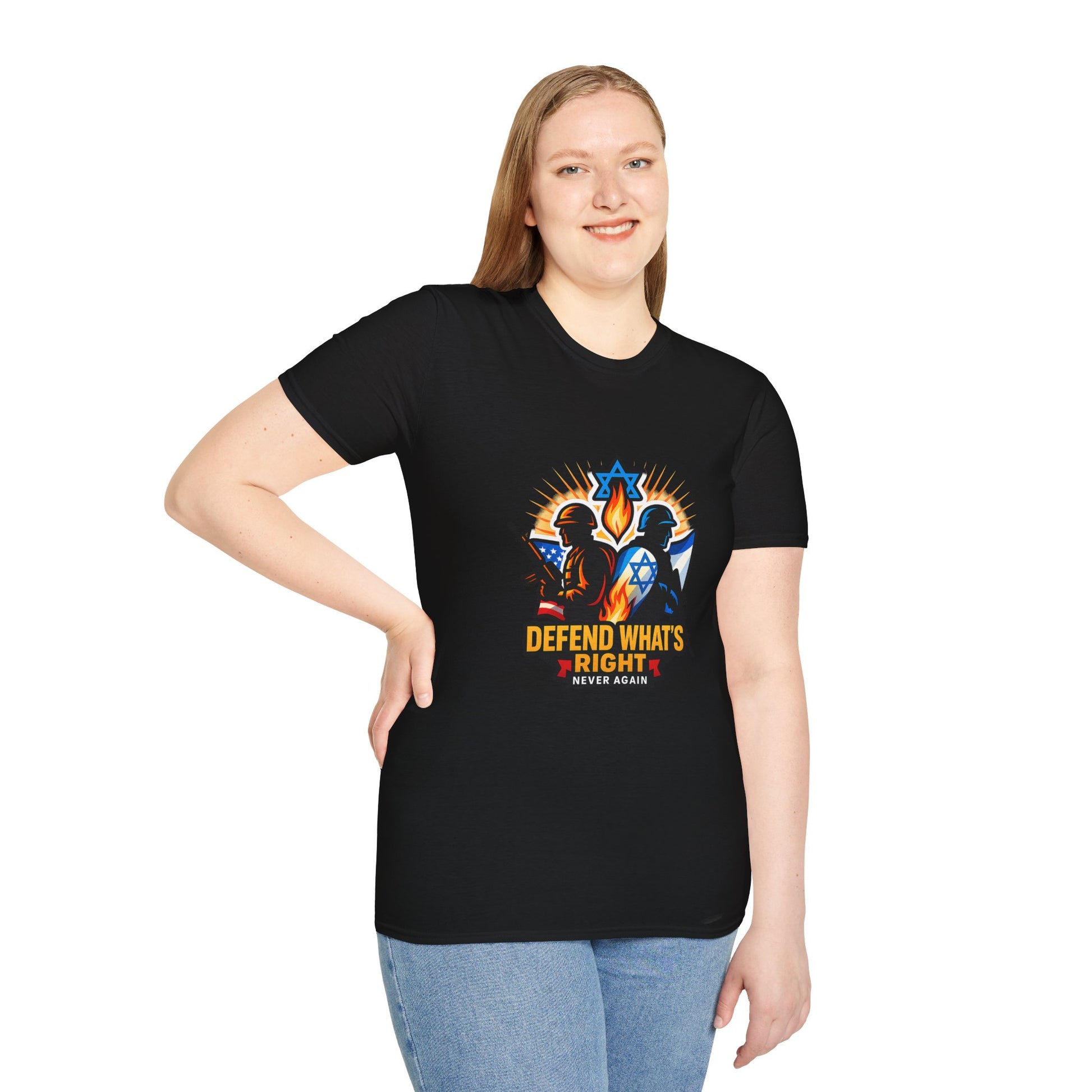 Defend What's Right Unisex Softstyle T-Shirt - American Zionist