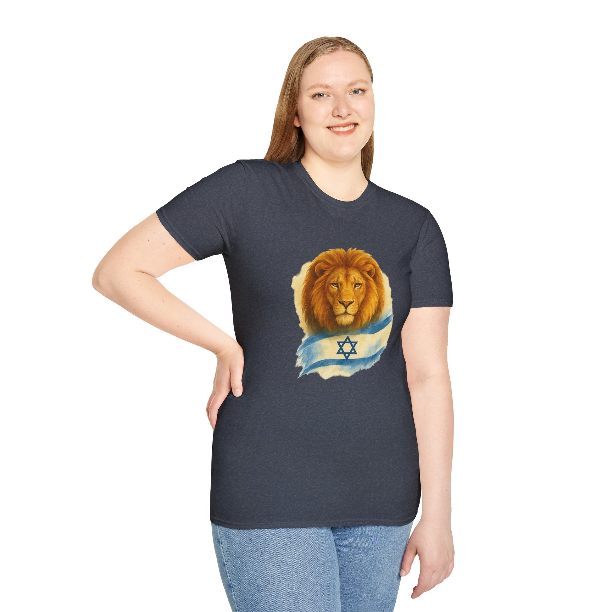 Lion Of Israel Unisex Softstyle T-Shirt - American Zionist