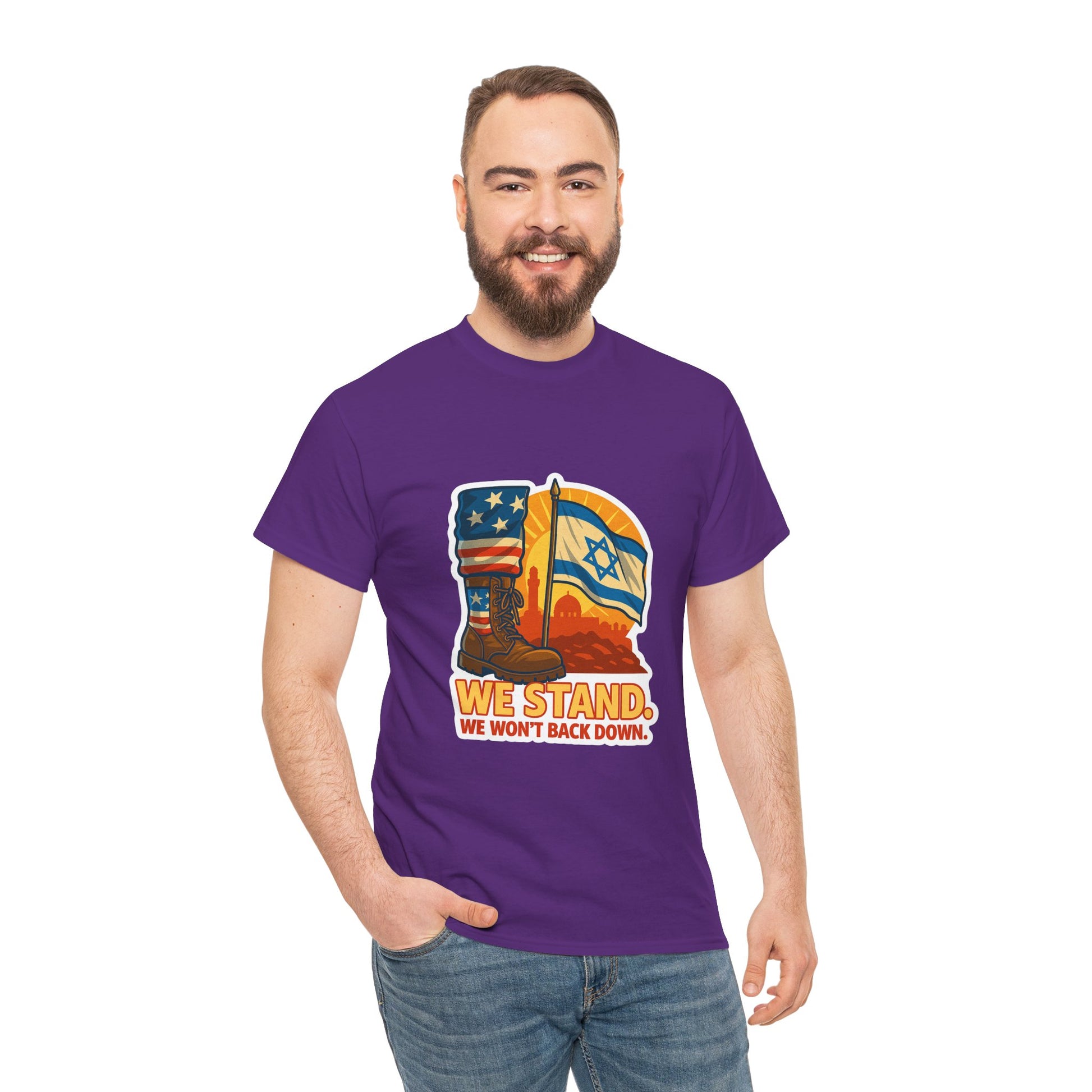 We Stand Unisex Heavy Cotton Tee - American Zionist