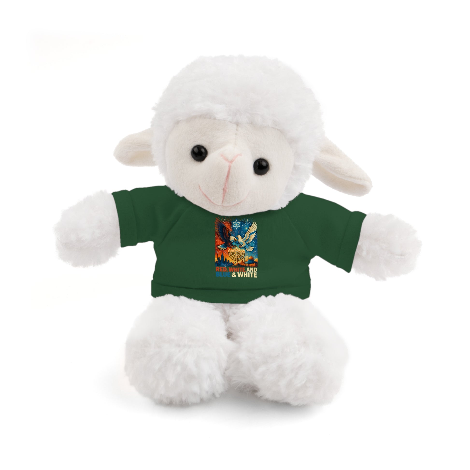 Red White and Blue Stuffed Animals with Tee - American Zionist