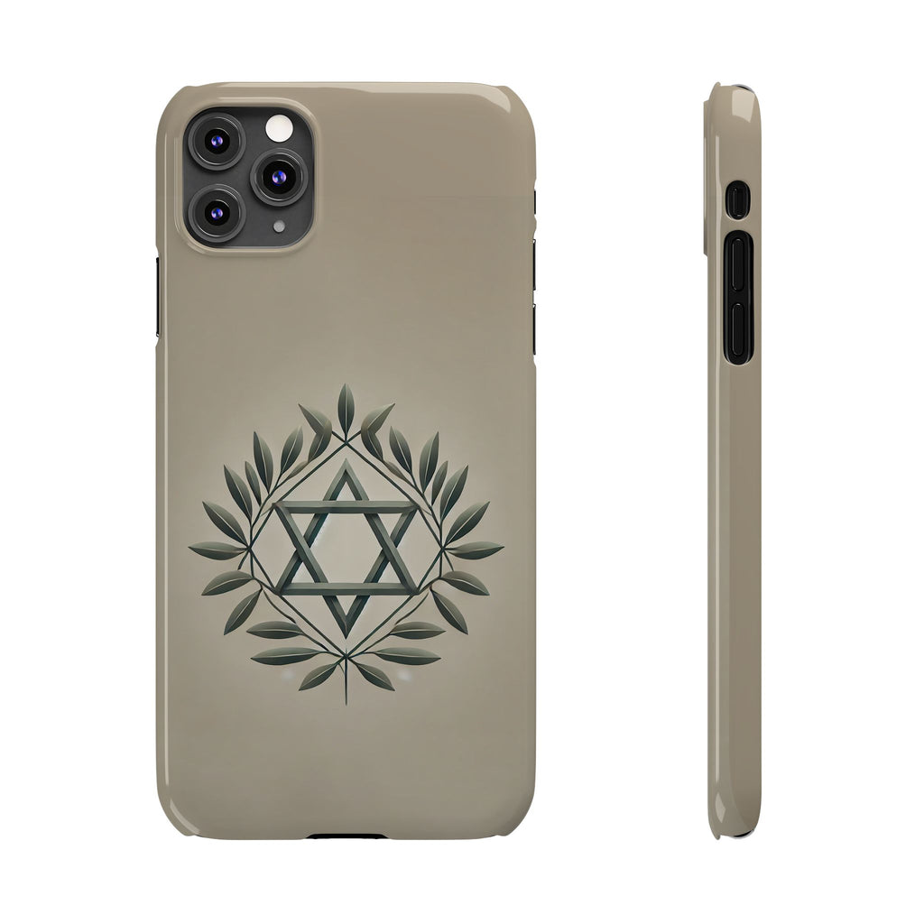 Olive and Star of David Slim Phone Cases - American Zionist