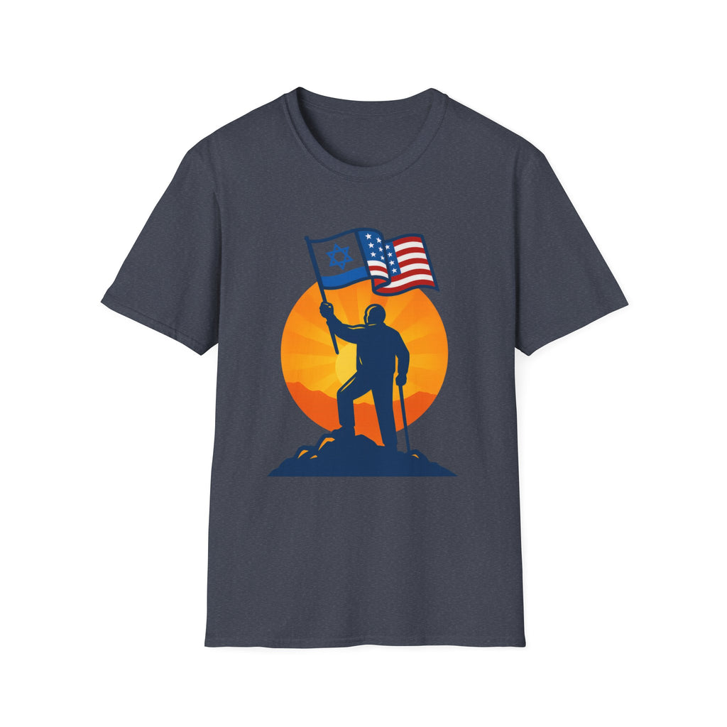 Grandpa Stands for Freedom Softstyle T-Shirt - American Zionist