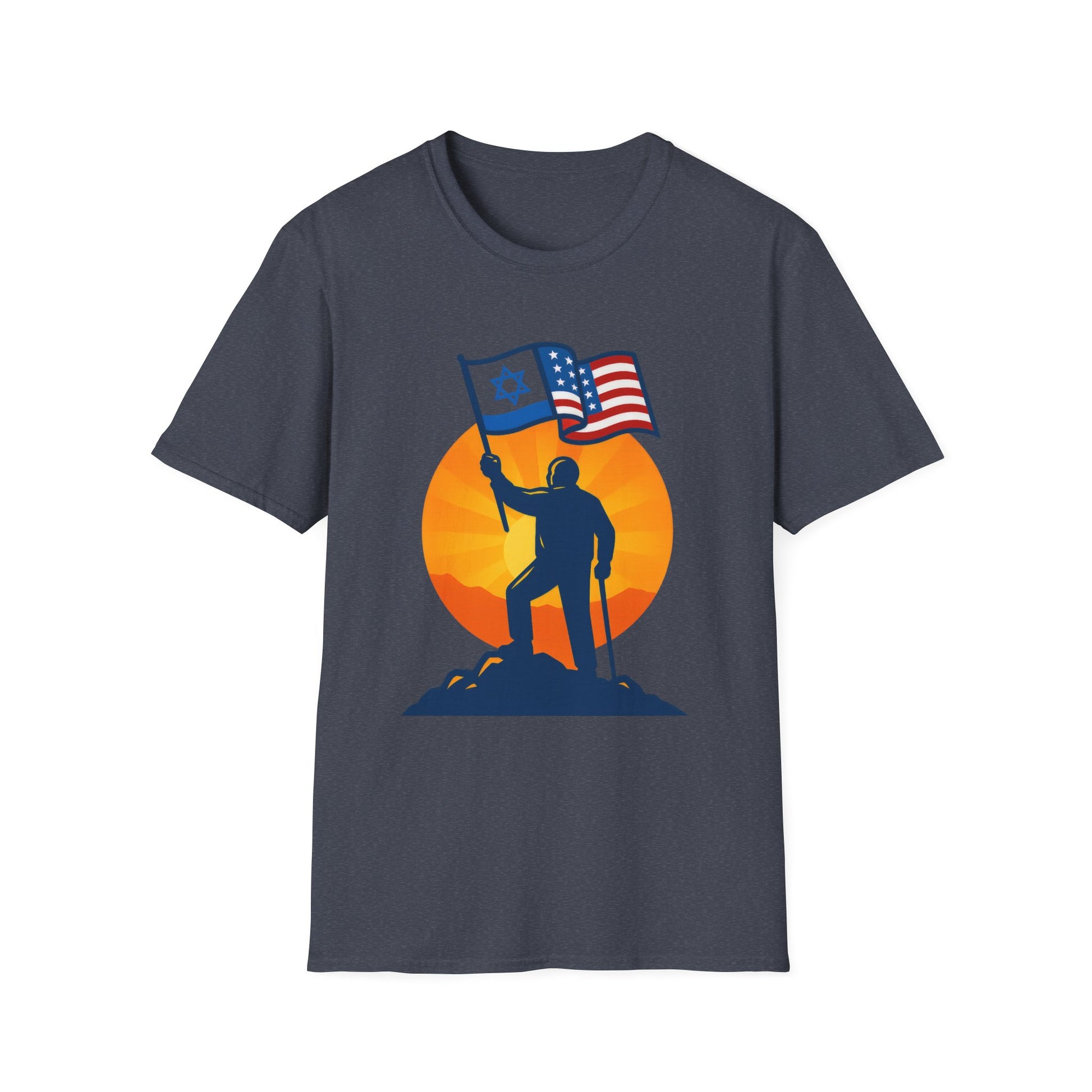 Grandpa Stands for Freedom Softstyle T-Shirt - American Zionist