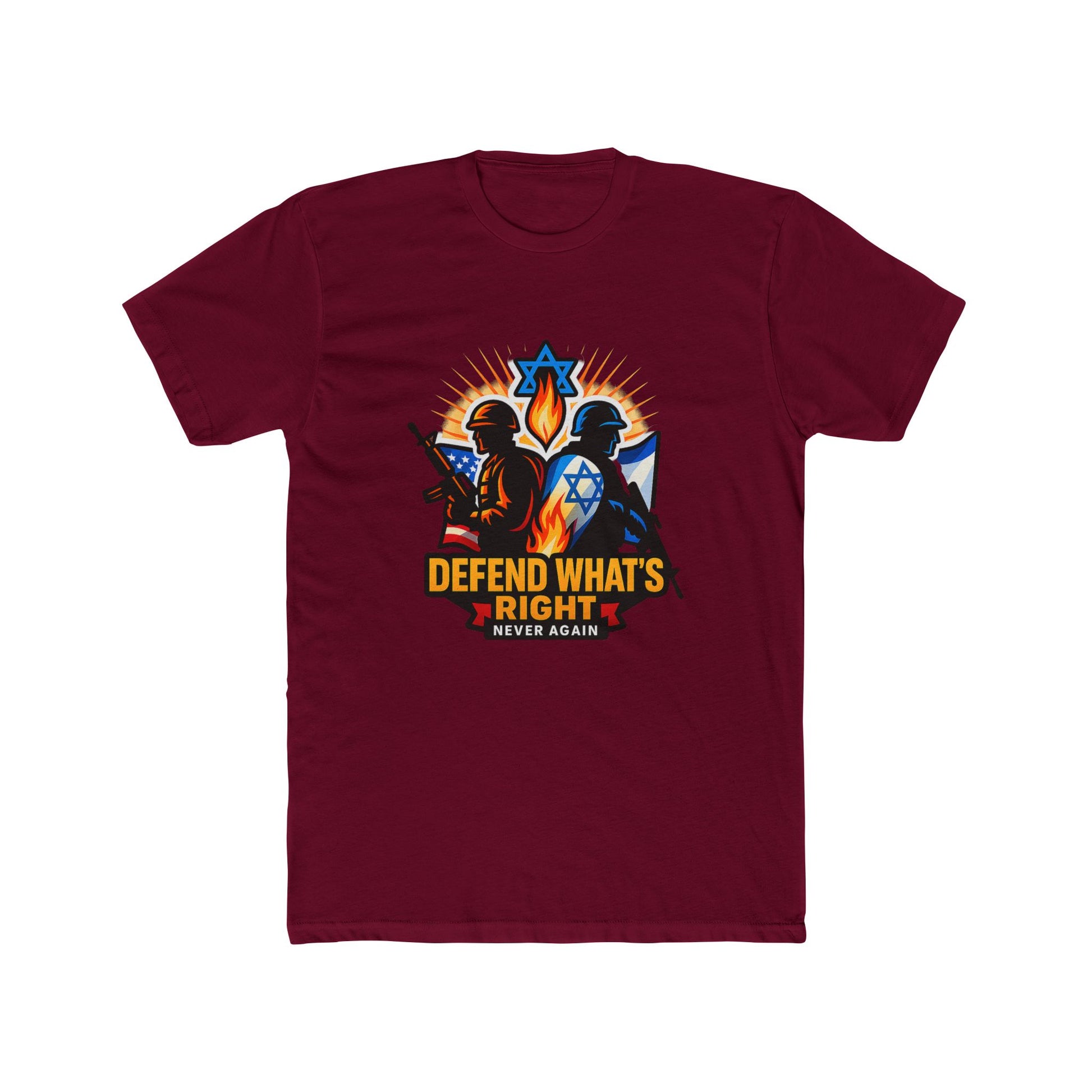 Defend Whats Right Unisex Cotton Crew Tee - American Zionist