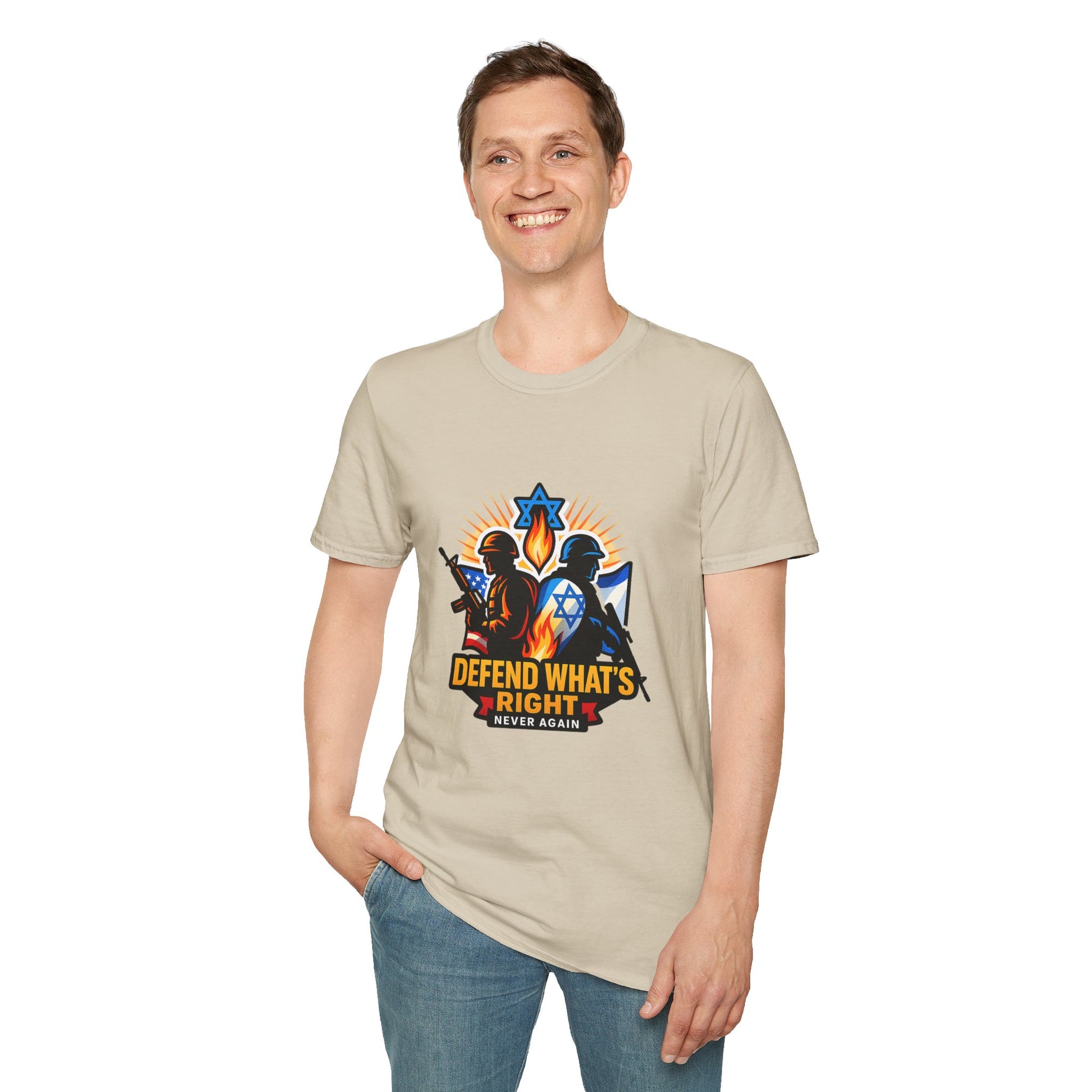 Defend What's Right Unisex Softstyle T-Shirt - American Zionist