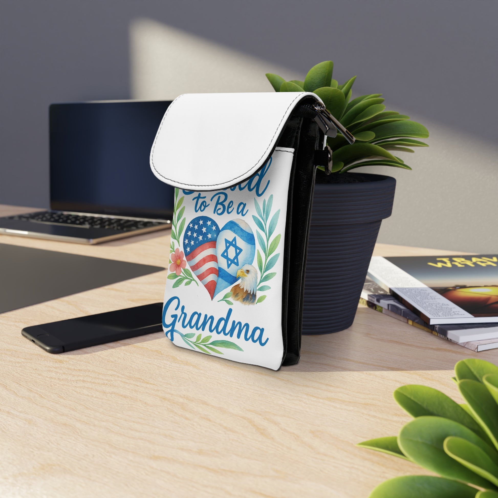 Blessed To Be A Grandma Small Cell Phone Wallet - American Zionist