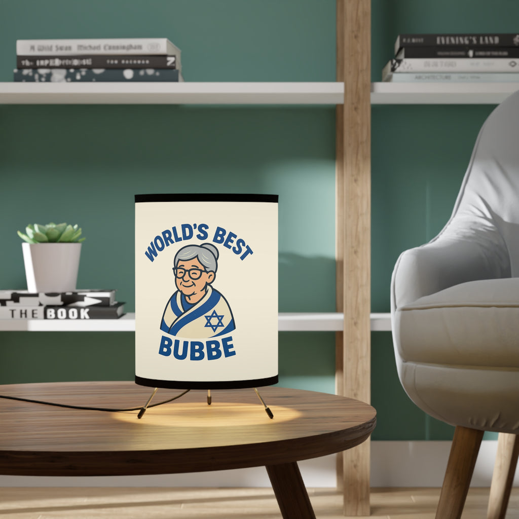 Best Bubbe Tripod Lamp with High - Res Printed Shade - American Zionist