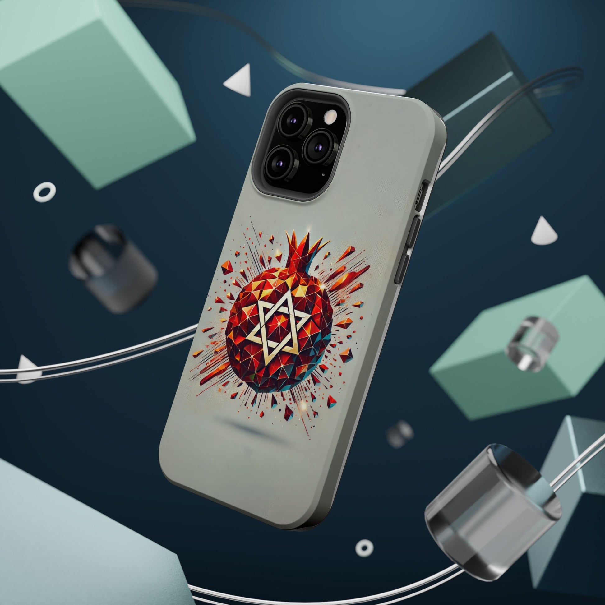 Pomegranate Star of David Magnetic Tough Cases - American Zionist