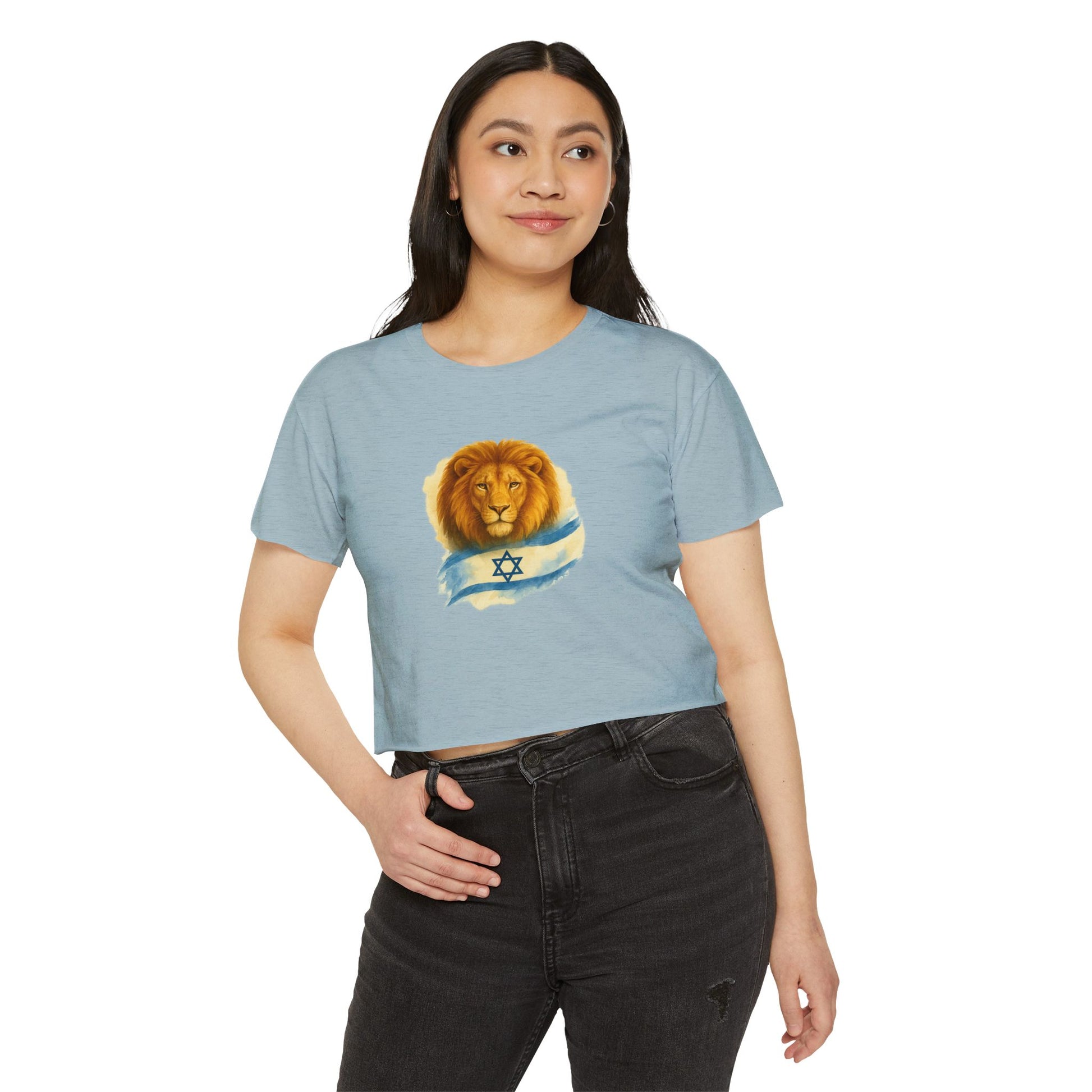Lion Of Israel Women's Festival Crop Top - American Zionist