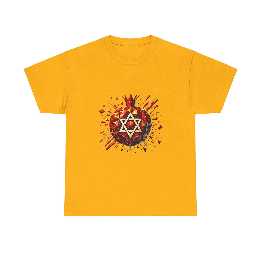 Pomegranate Star of David Unisex Heavy Cotton Tee - American Zionist