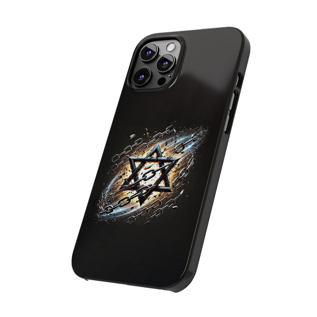 Galaxy Star of David Slim Phone Cases - American Zionist