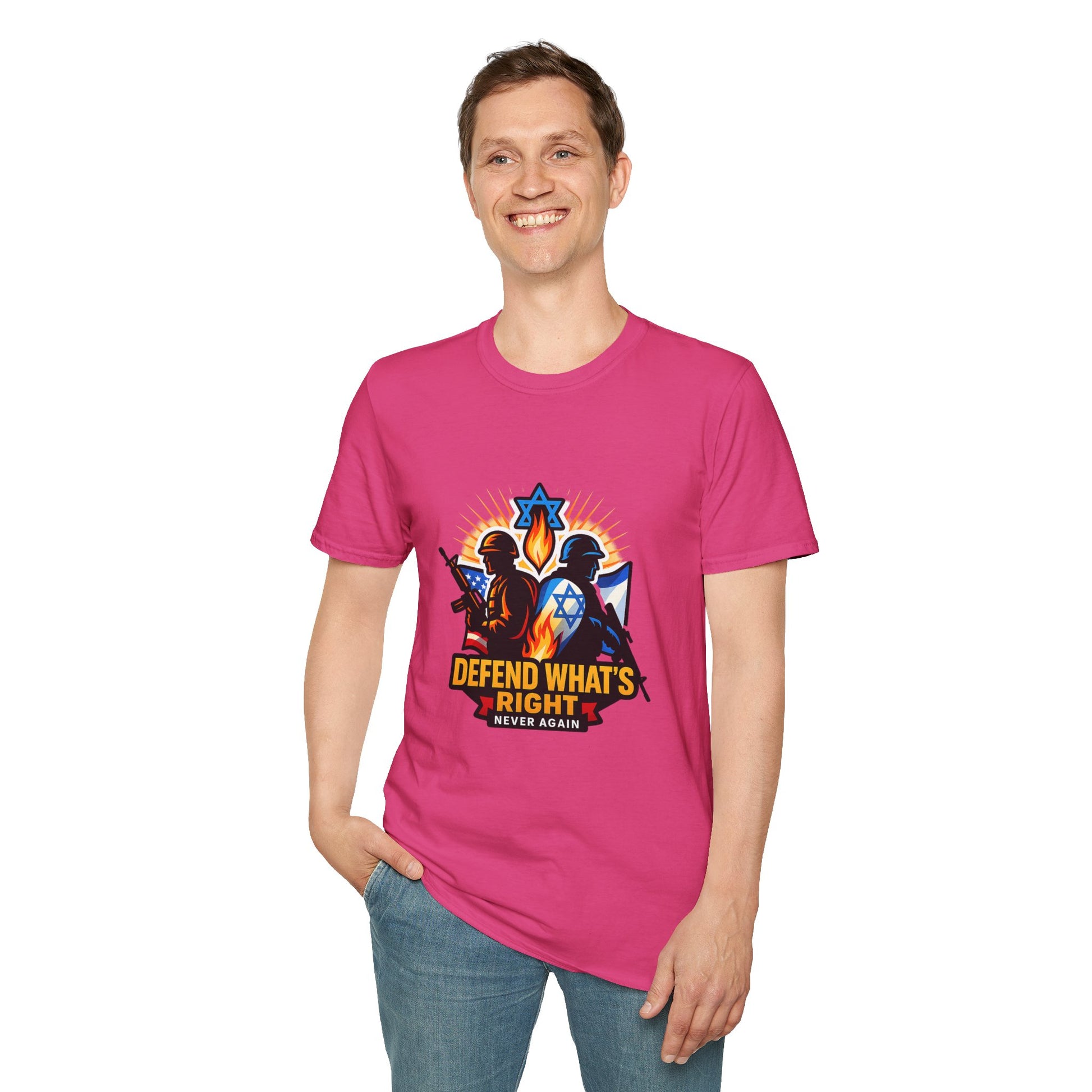 Defend What's Right Unisex Softstyle T-Shirt - American Zionist