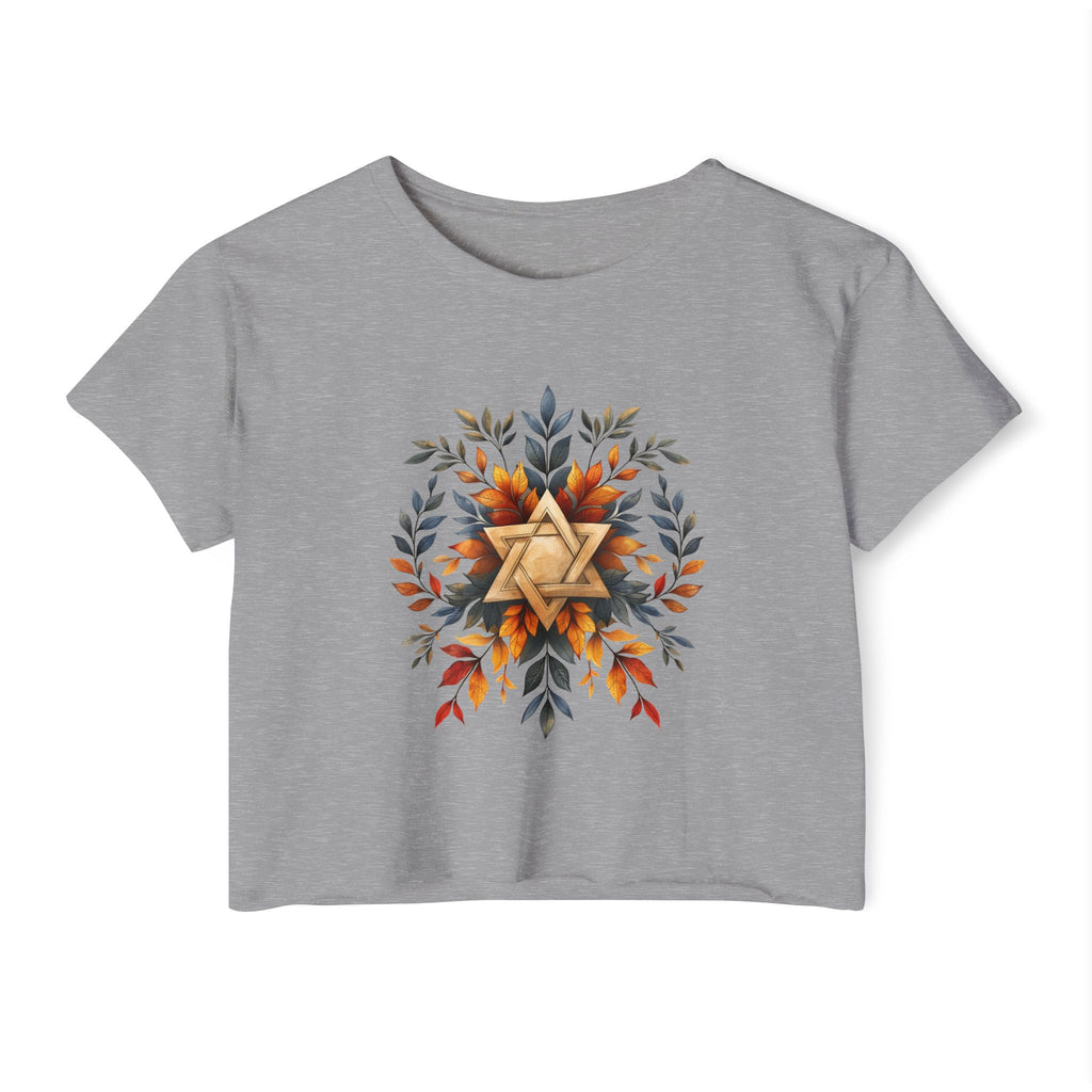 Star of David Wreath Women's Festival Crop Top - American Zionist