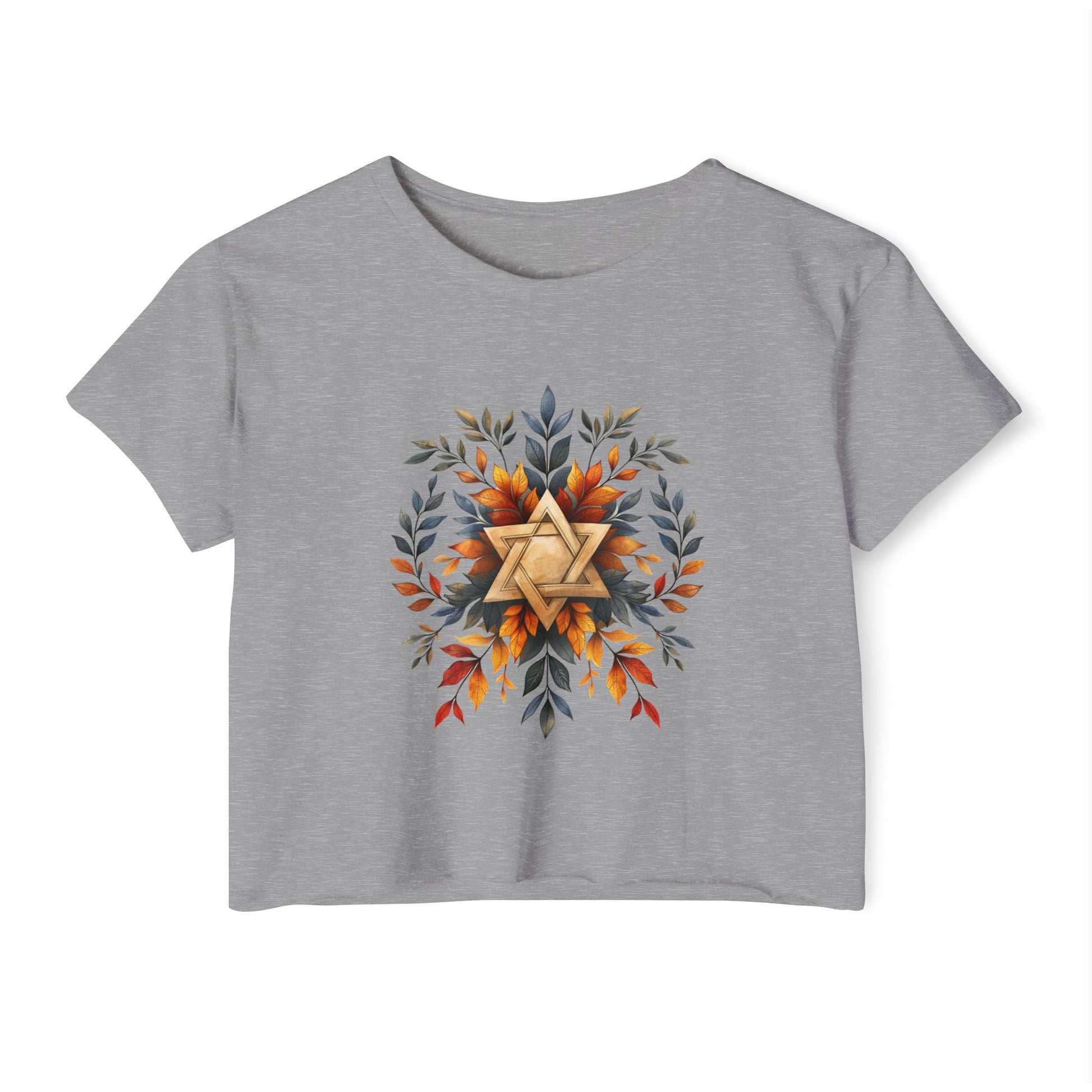 Star of David Wreath Women's Festival Crop Top - American Zionist