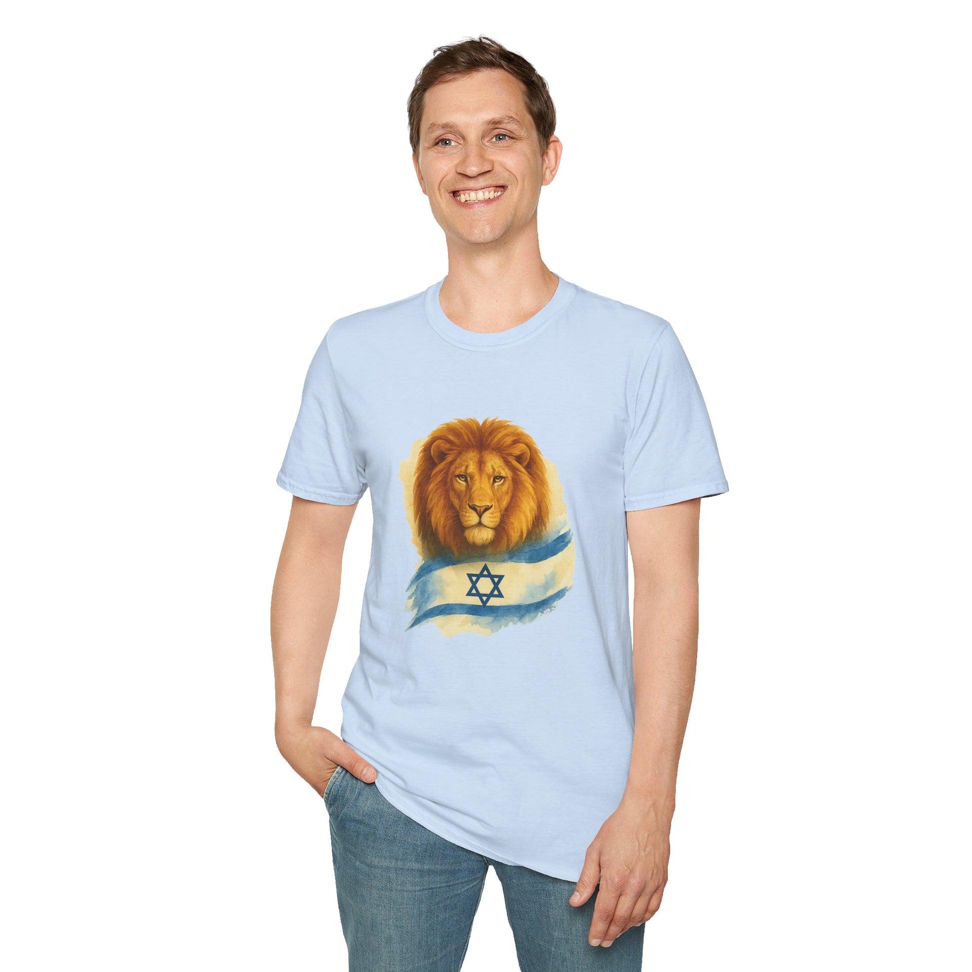 Lion Of Israel Unisex Softstyle T-Shirt - American Zionist