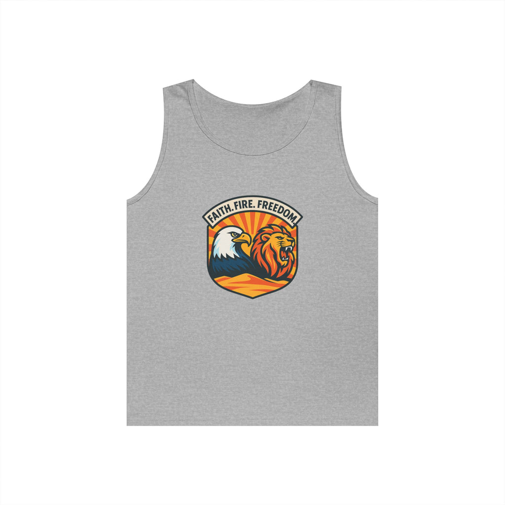 Lions Eagles Rise Unisex Heavy Cotton Tank Top - American Zionist
