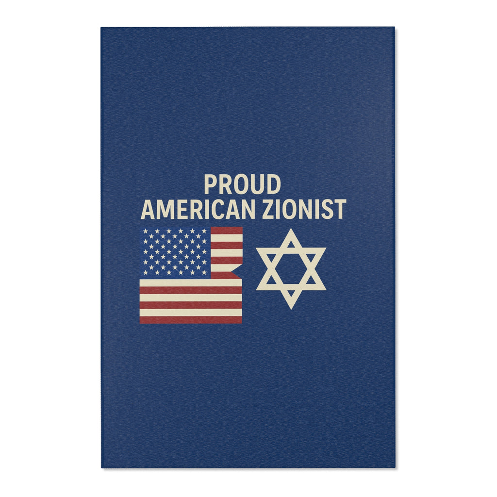 Blue Proud American Zionist Area Rugs - American Zionist