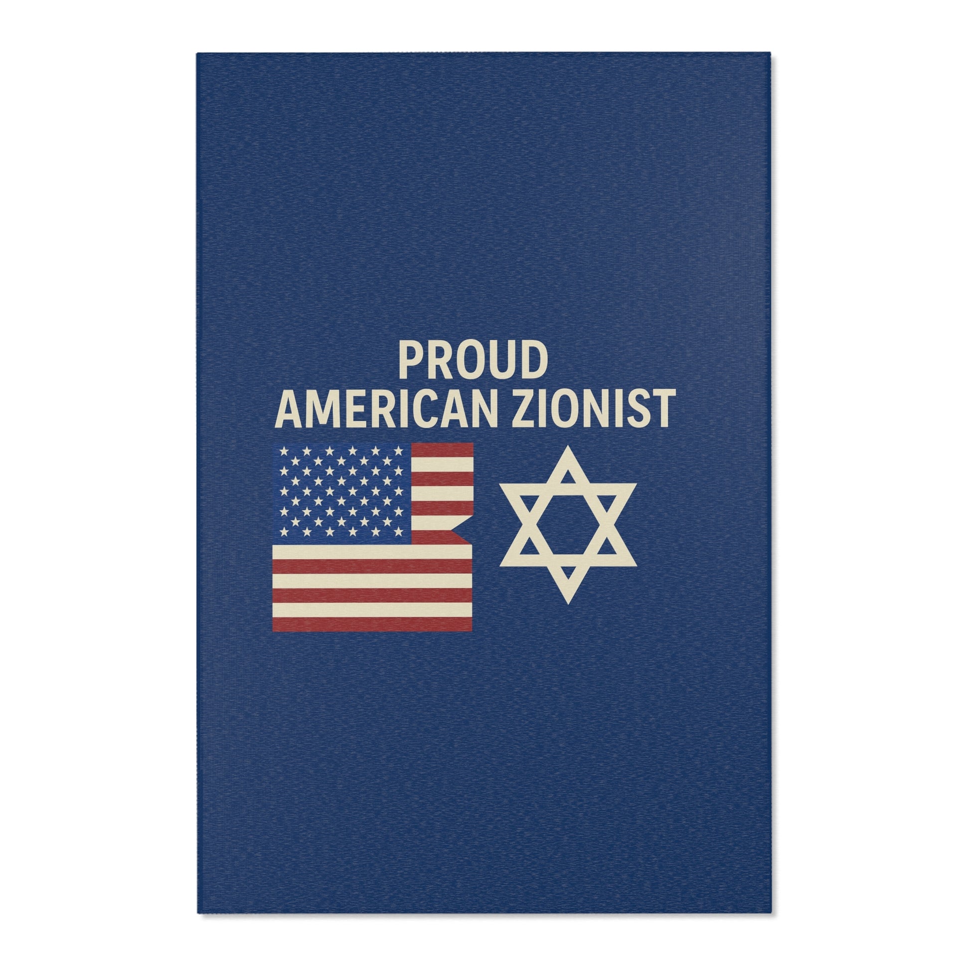 Blue Proud American Zionist Area Rugs - American Zionist