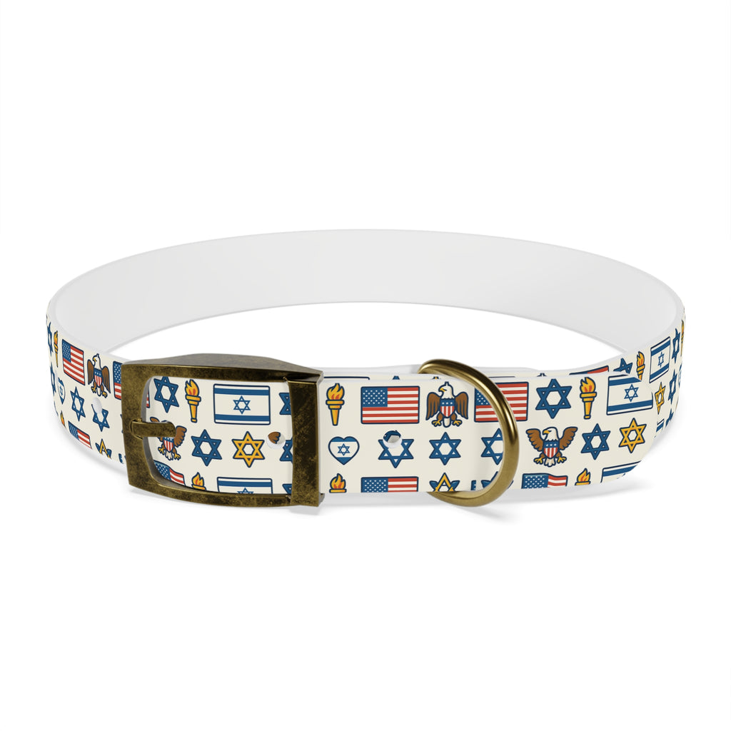 Symbols of Shared Freedom Dog Collar - American Zionist