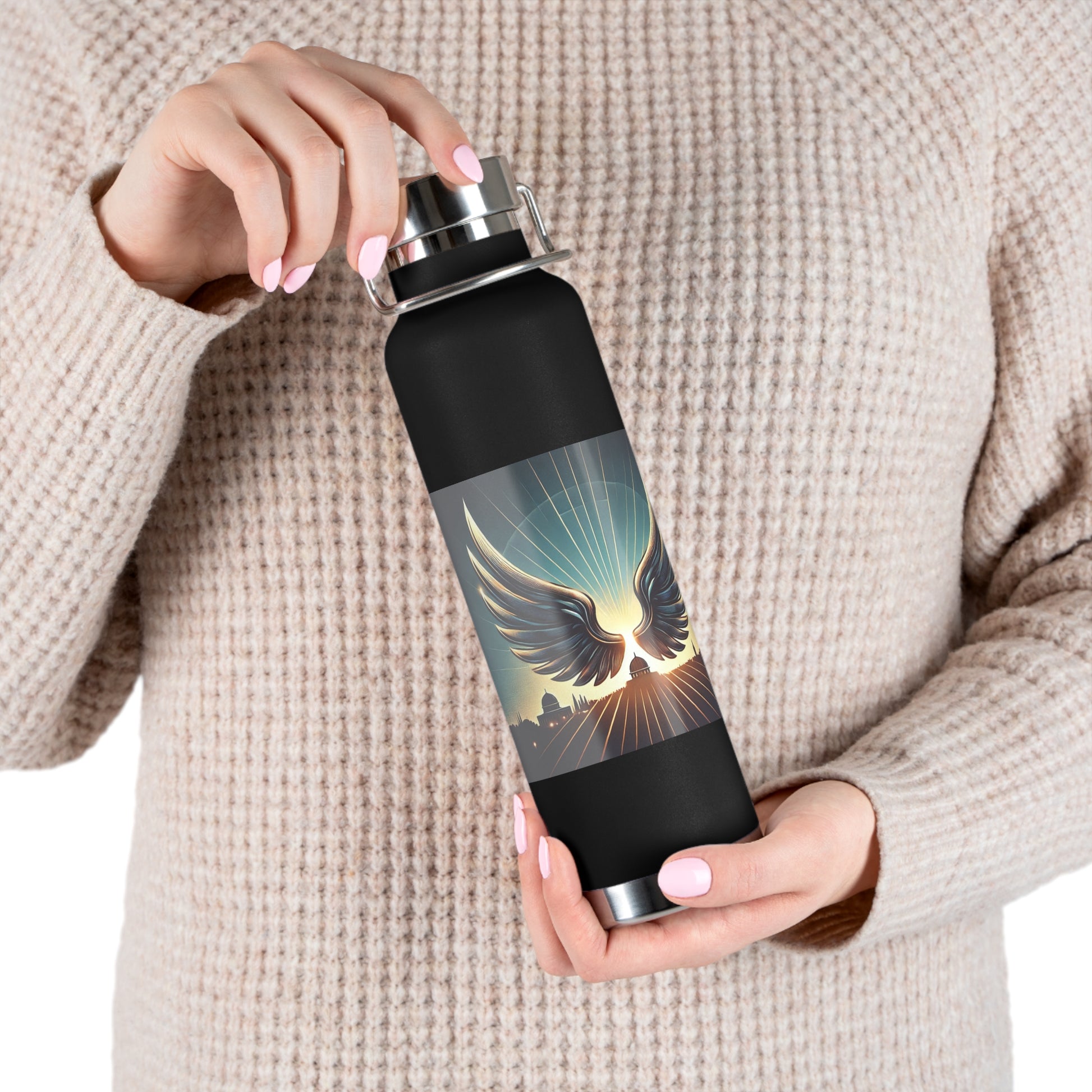 Sunrise Wings Copper Vacuum Insulated Bottle, 22oz