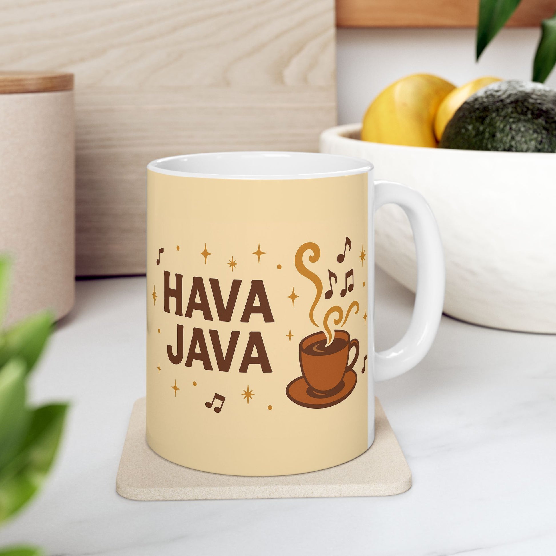 Hava Java Ceramic Mug 11oz, 15oz - American Zionist