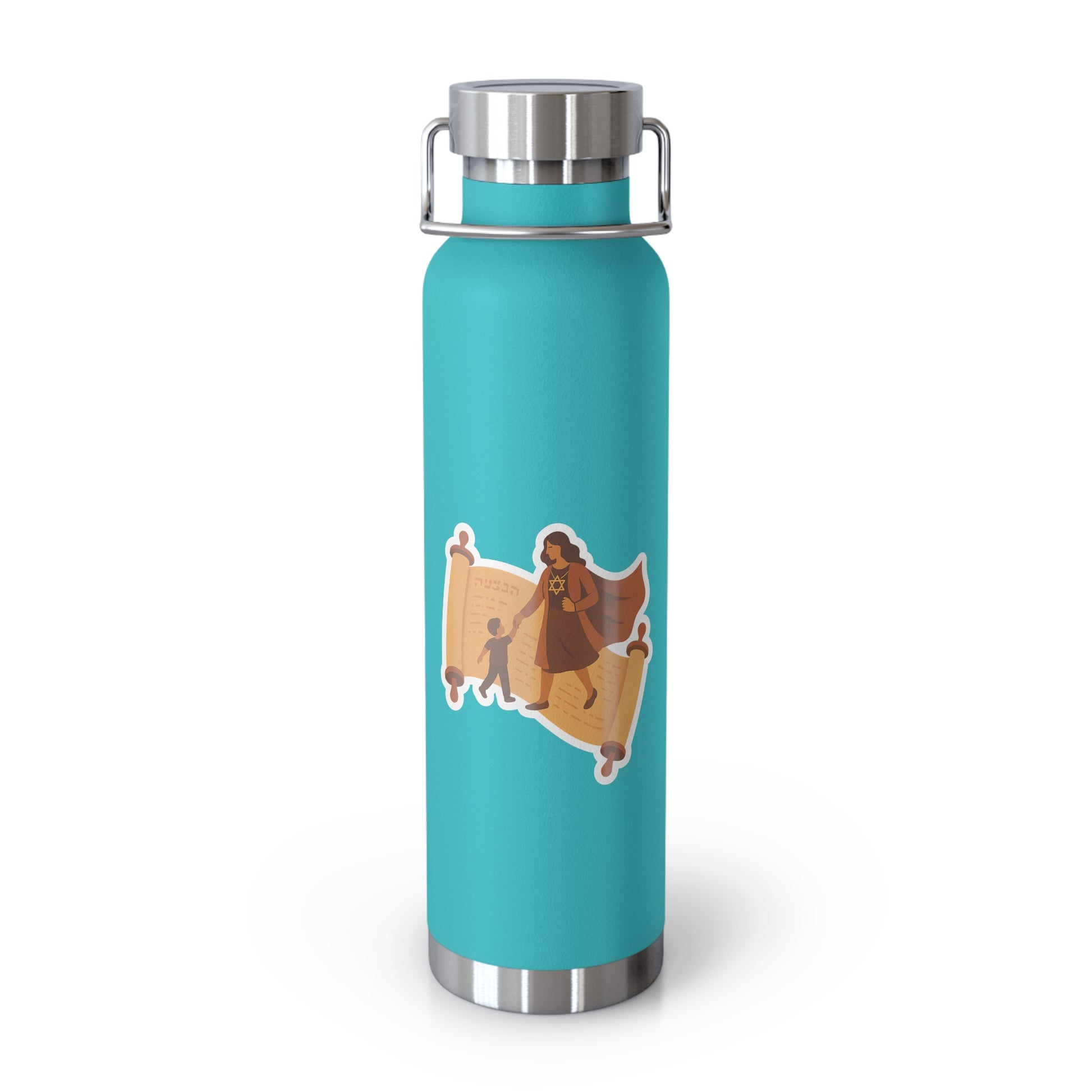 Mom Scroll Copper Vacuum Insulated Bottle, 22oz - American Zionist