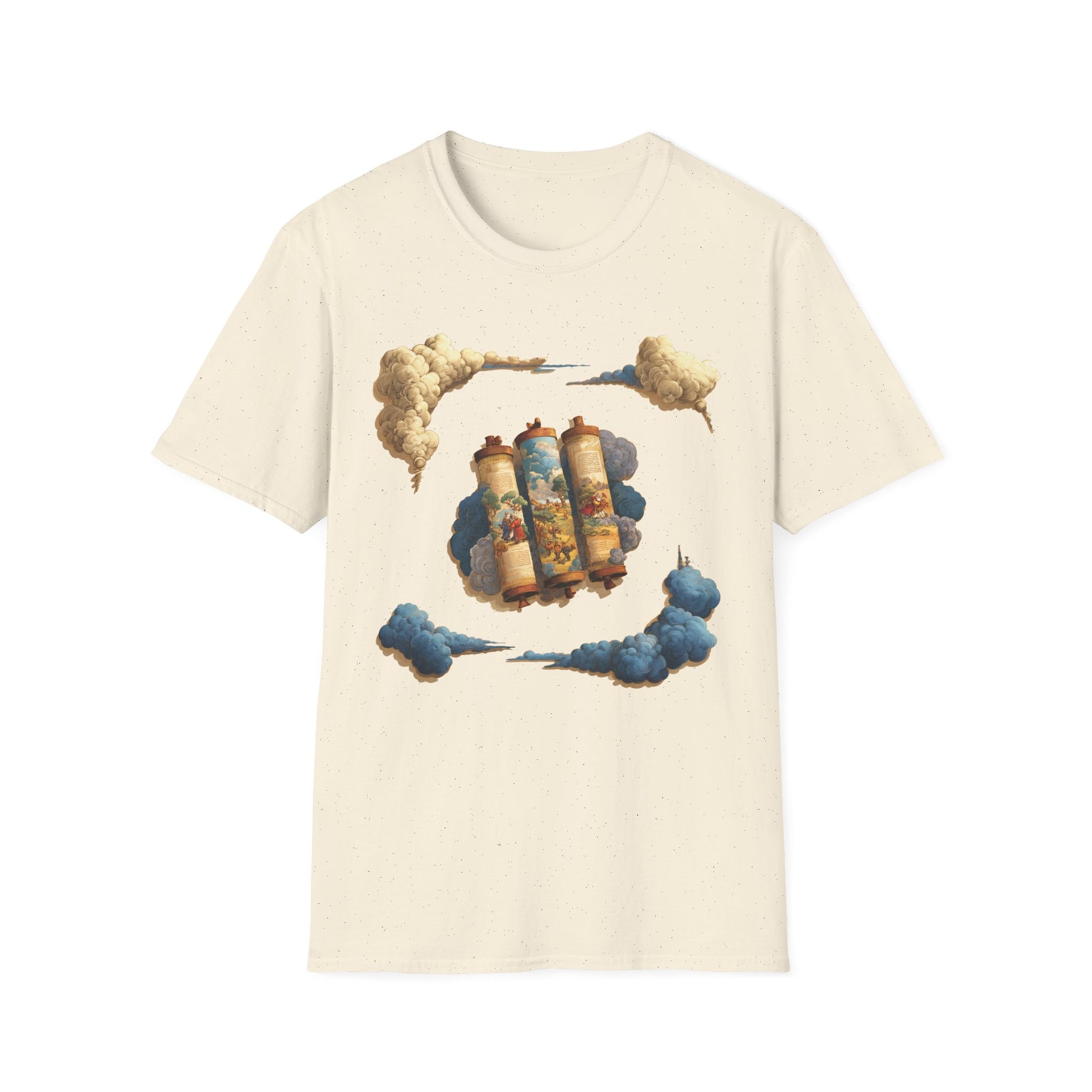 Cloudy Scroll of Moses Unisex Softstyle T-Shirt - American Zionist