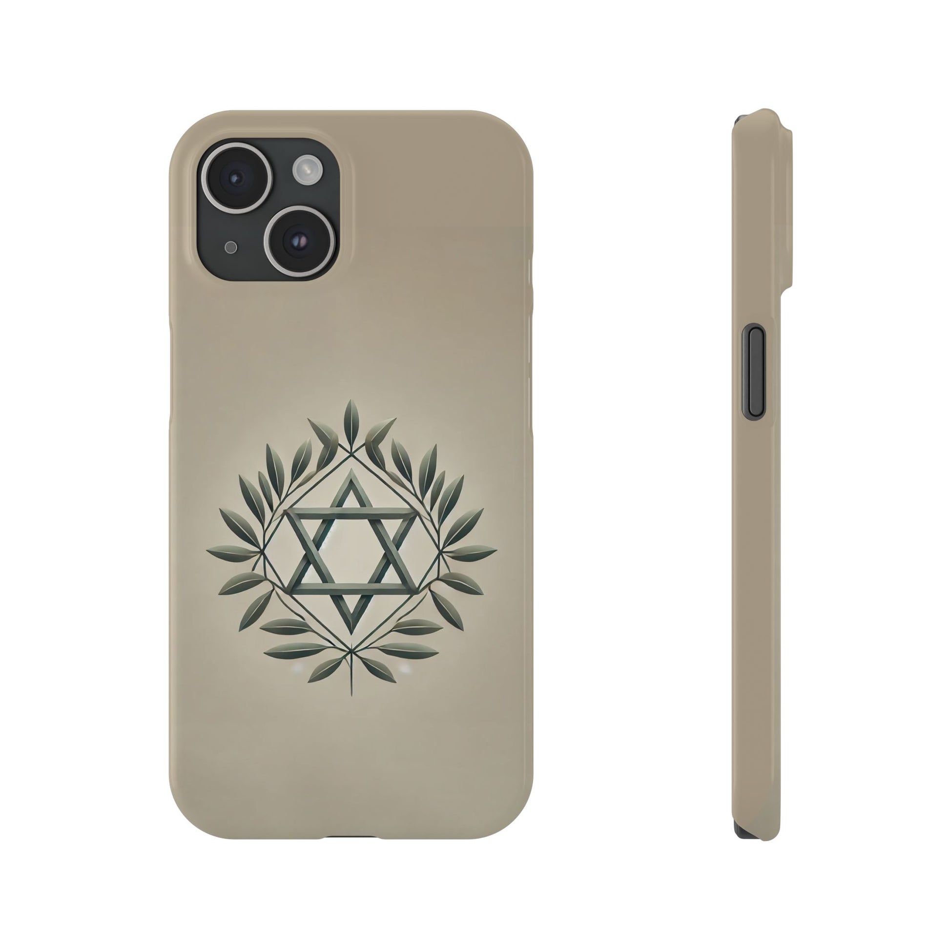 Olive and Star of David Slim Phone Cases - American Zionist