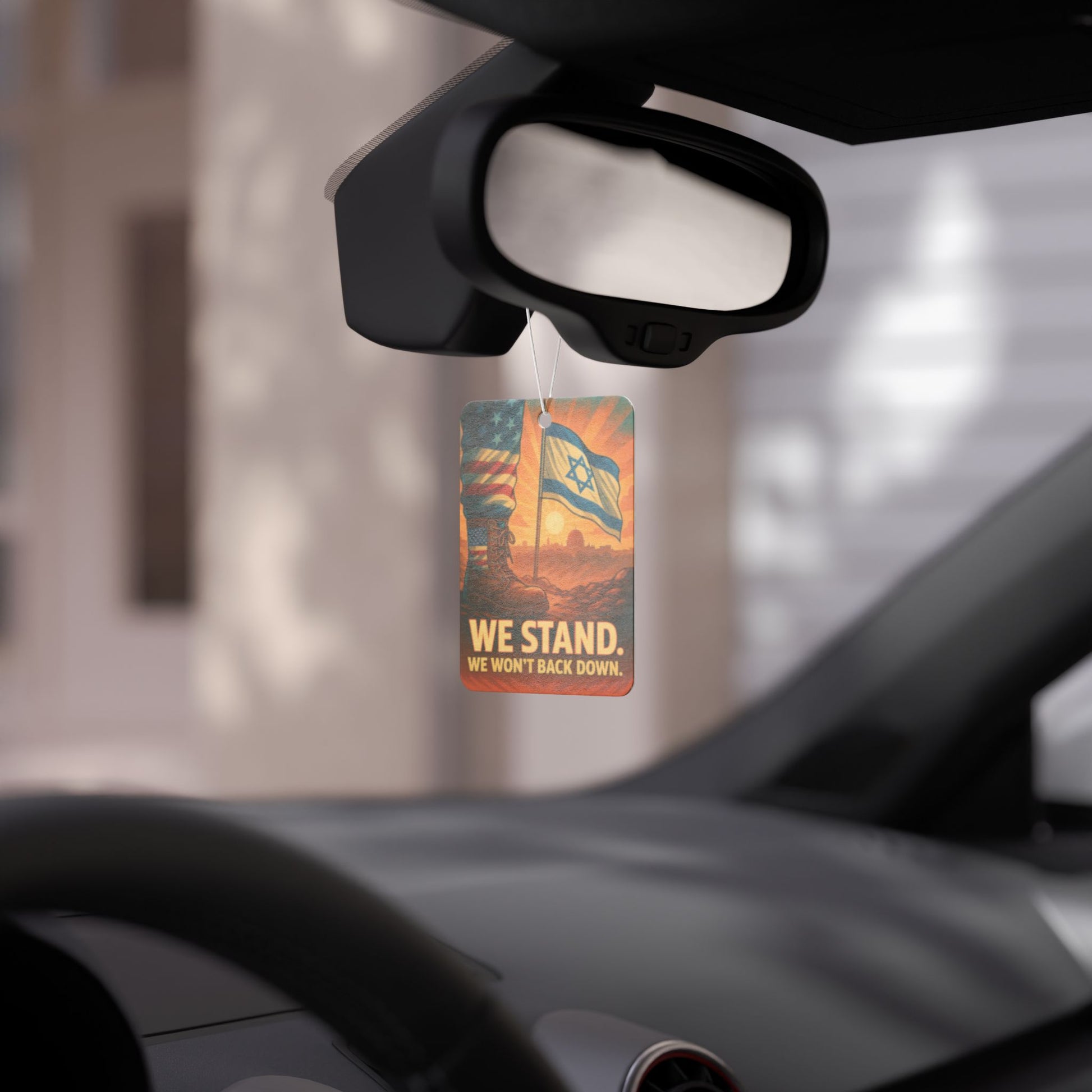 We Stand Car Air Freshener - American Zionist