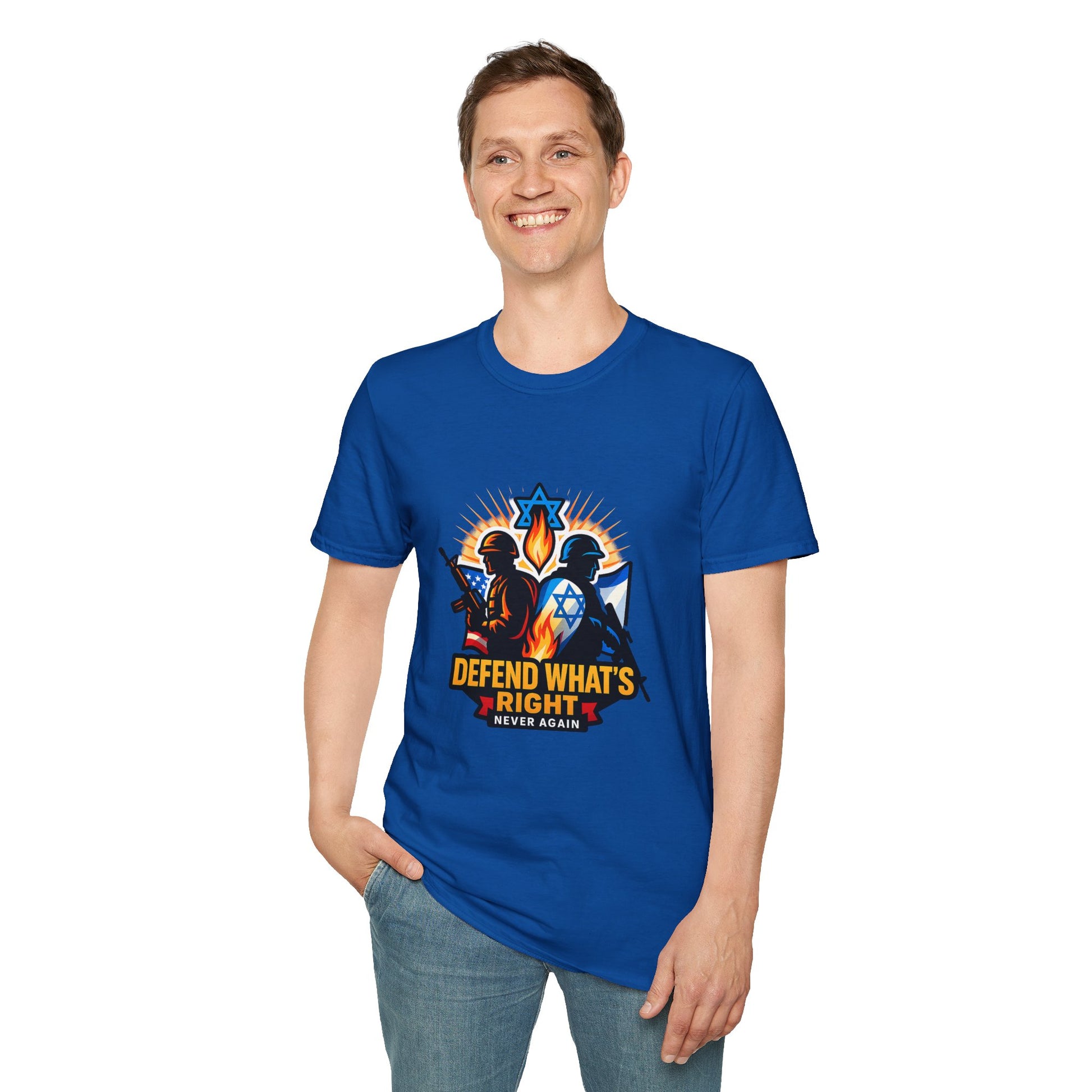 Defend What's Right Unisex Softstyle T-Shirt - American Zionist