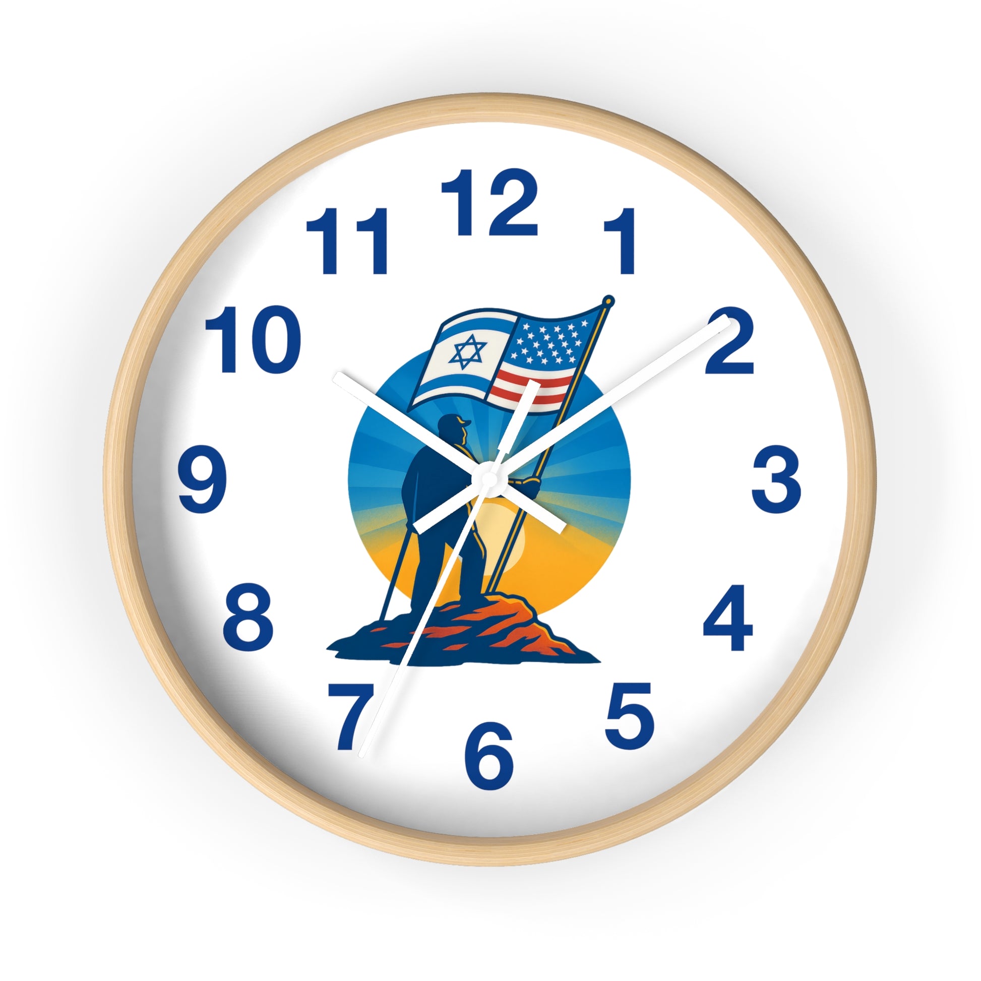 Grandpa Stands Tall Wall Clock - American Zionist
