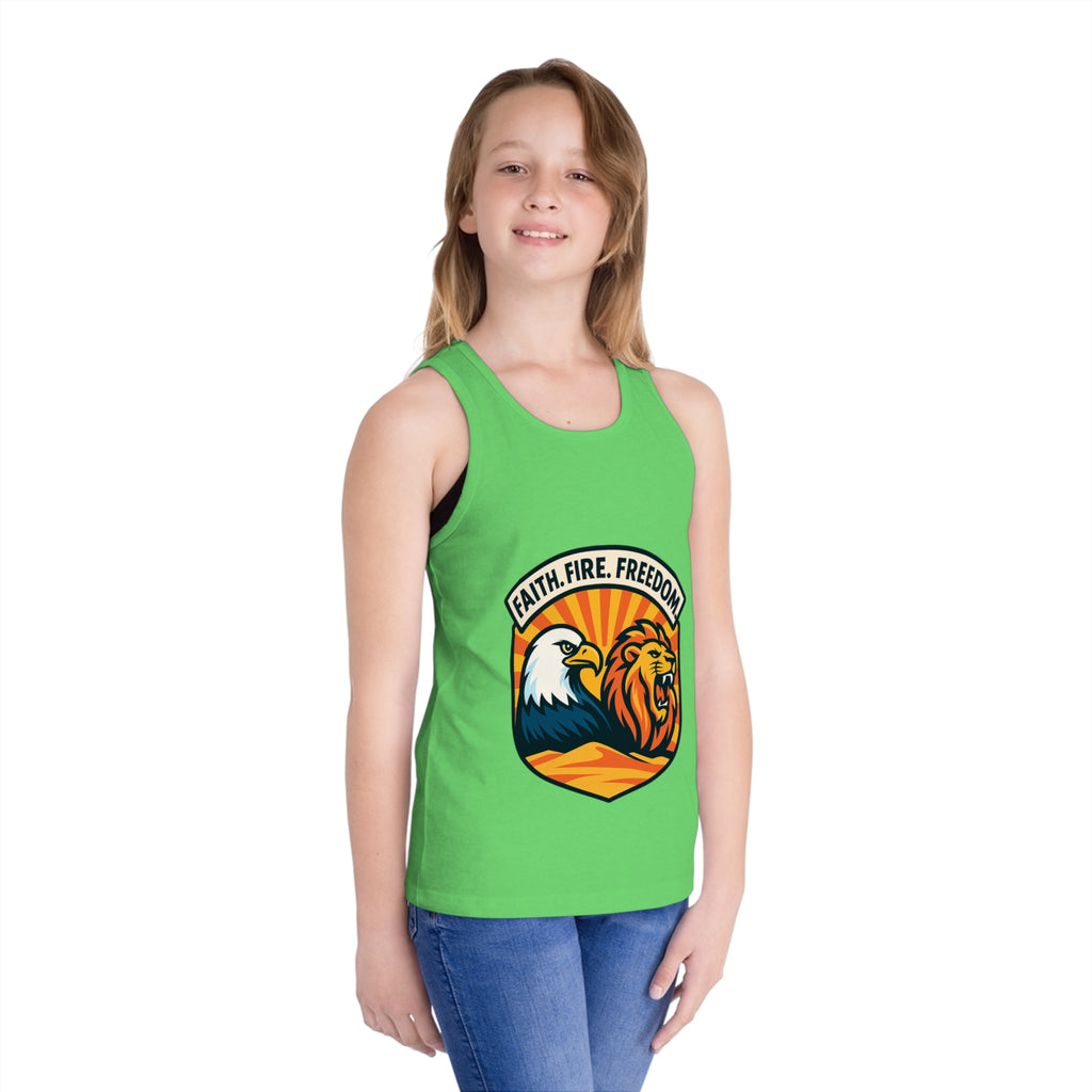 Lions Eagles Rise Kid's Jersey Tank Top - American Zionist